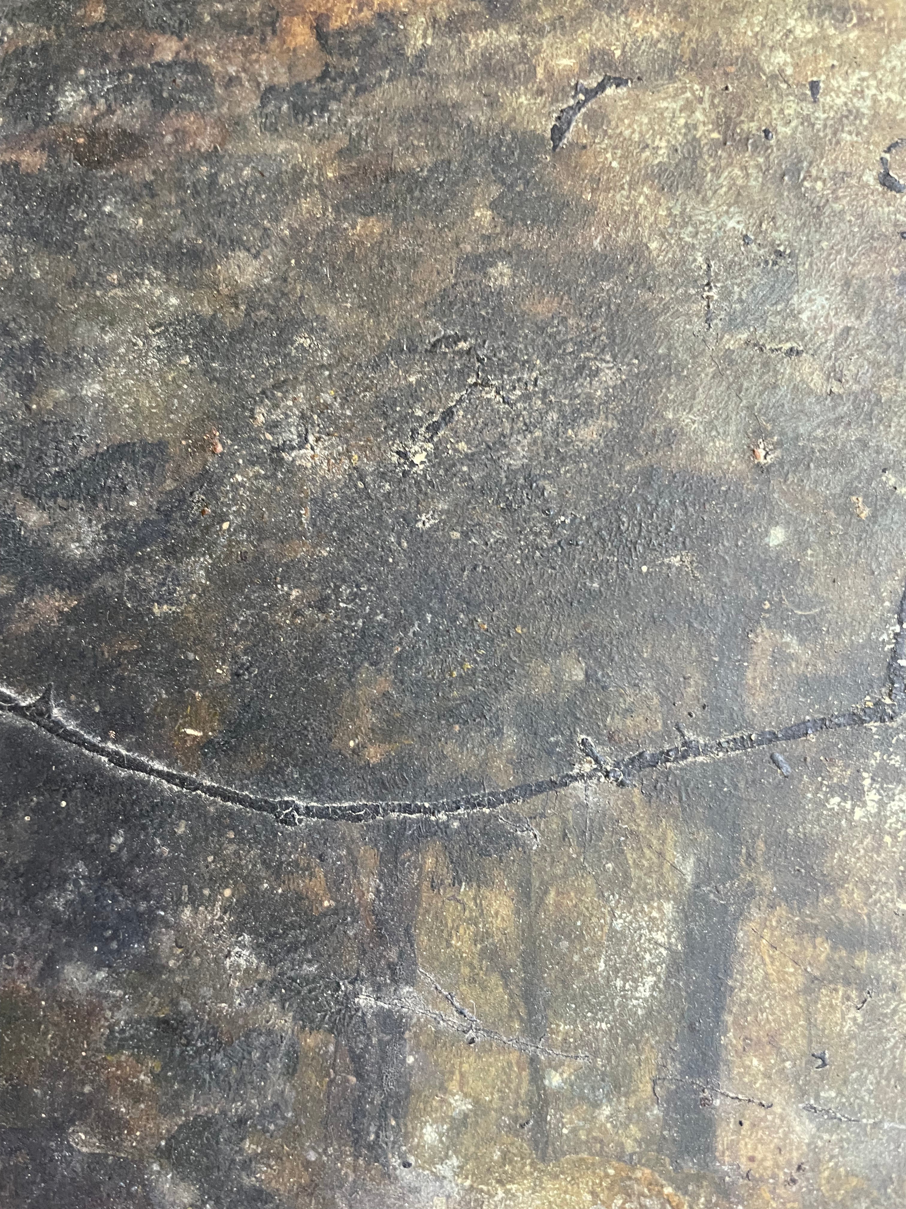 Moody Woods: Antique Oil on Board
