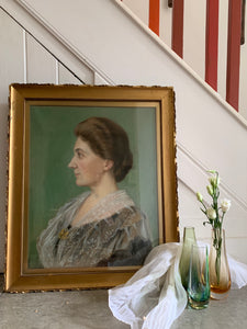 Early 1900s Pastel Portrait of a Lady