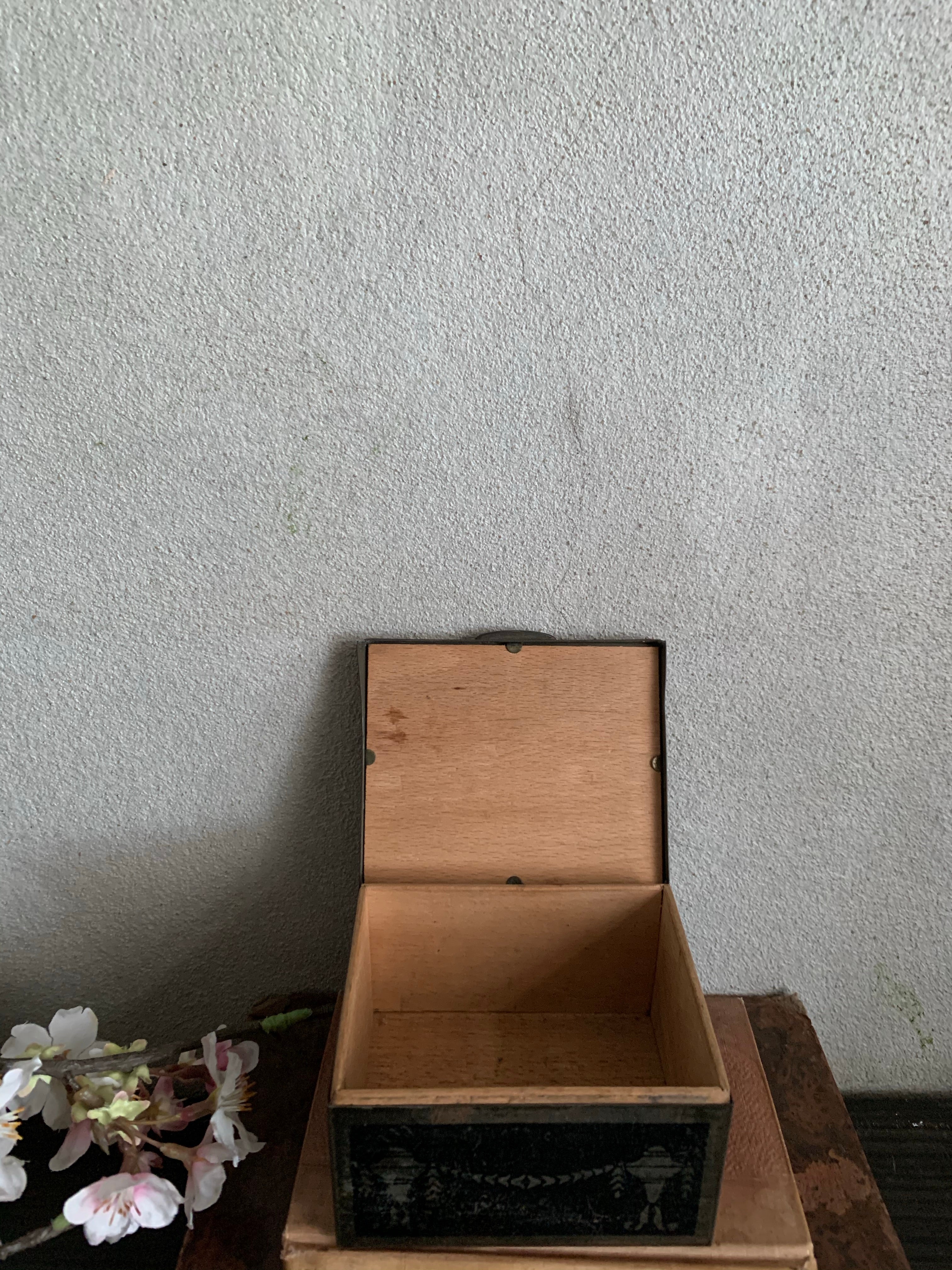 Little Wood & Tin Box with decorative detail
