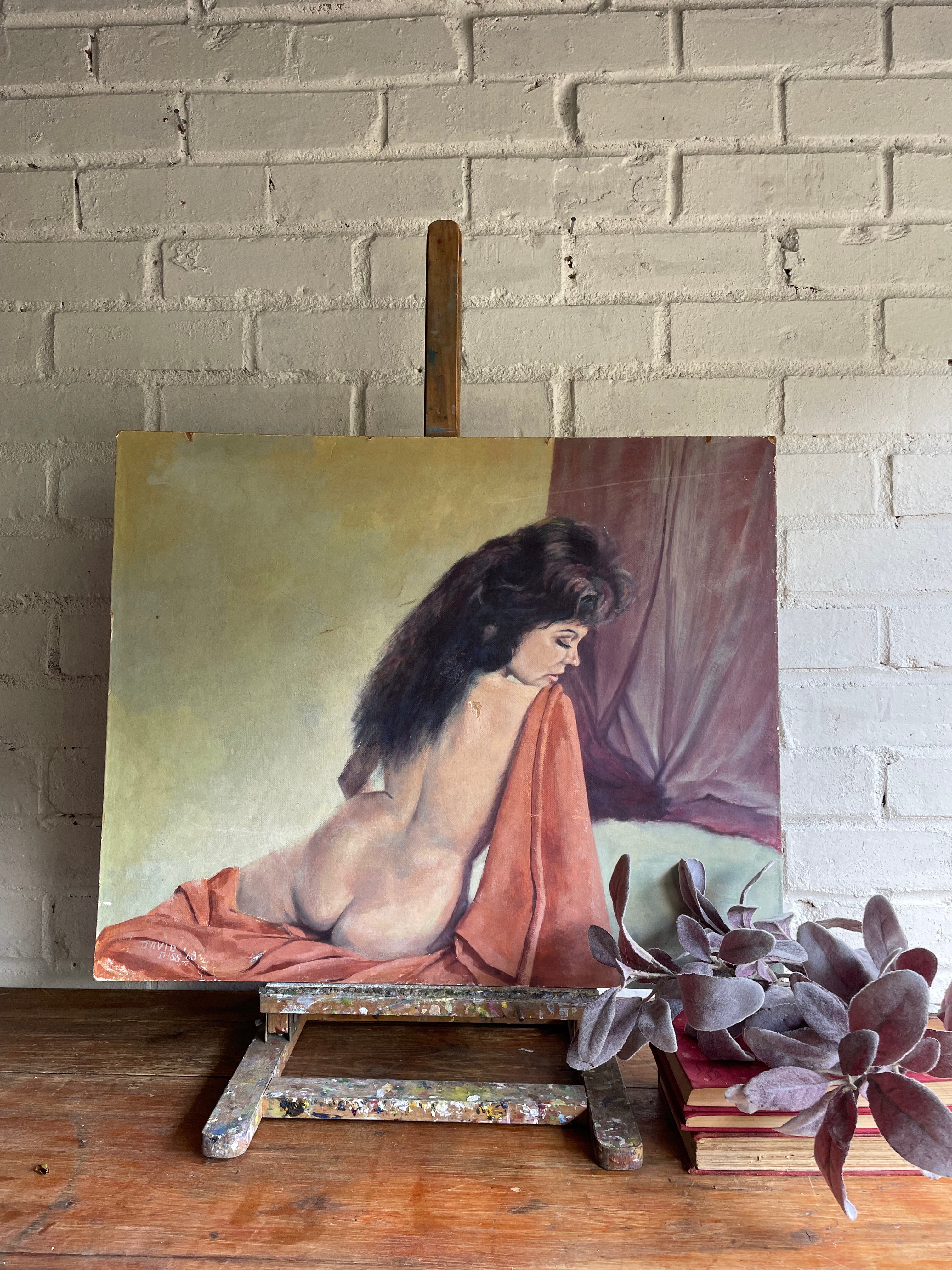 Original Nude - Oil on Board