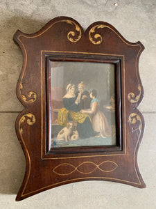 19th Century Painting with beautiful wooden frame
