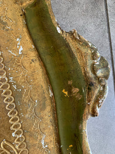 Large Florentine Gilt Tray with Floral Detail