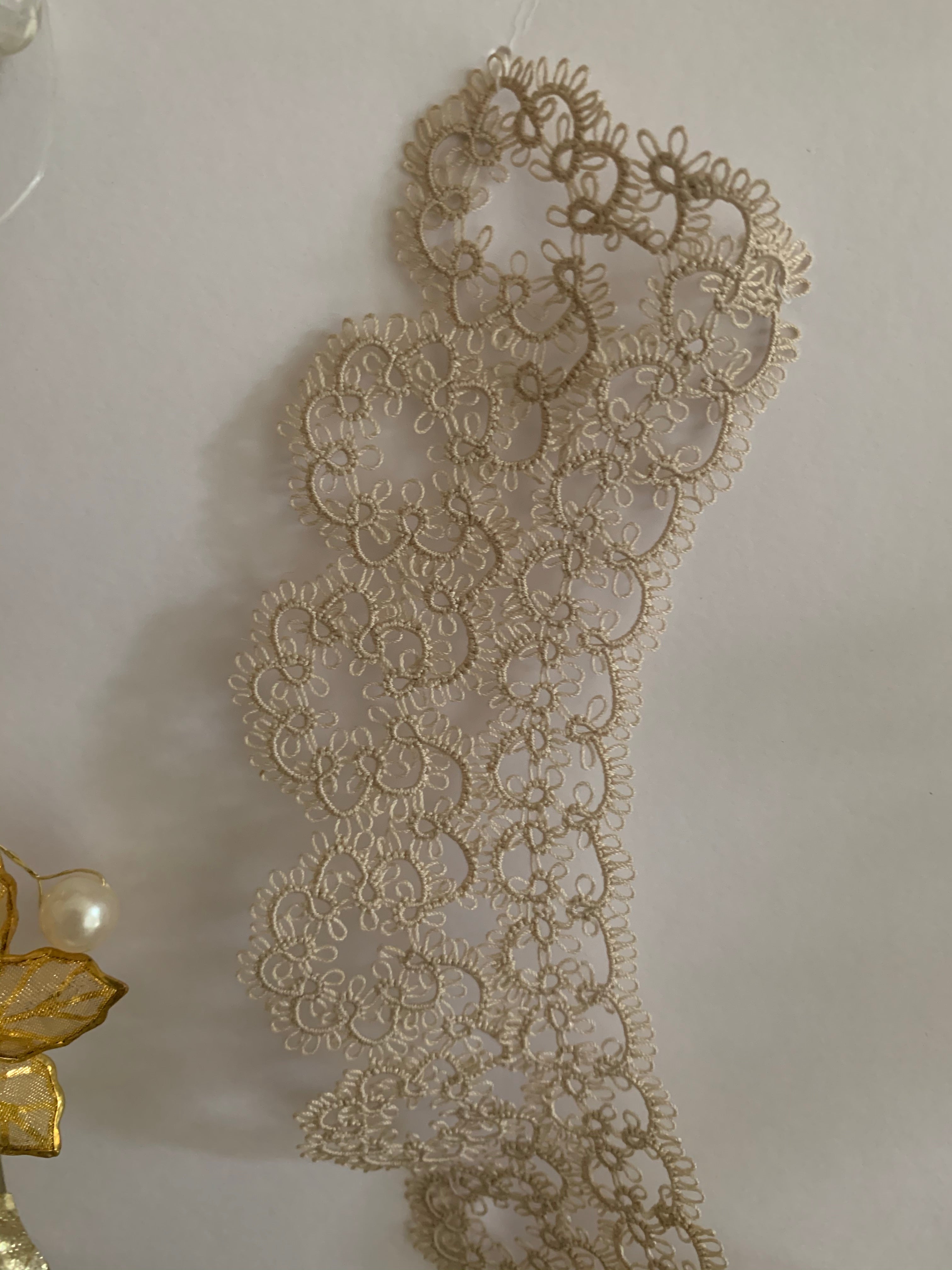Mounted Antique Crocheted Collar