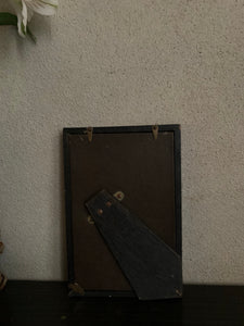 Framed 19th Century Jet Lace Fragment