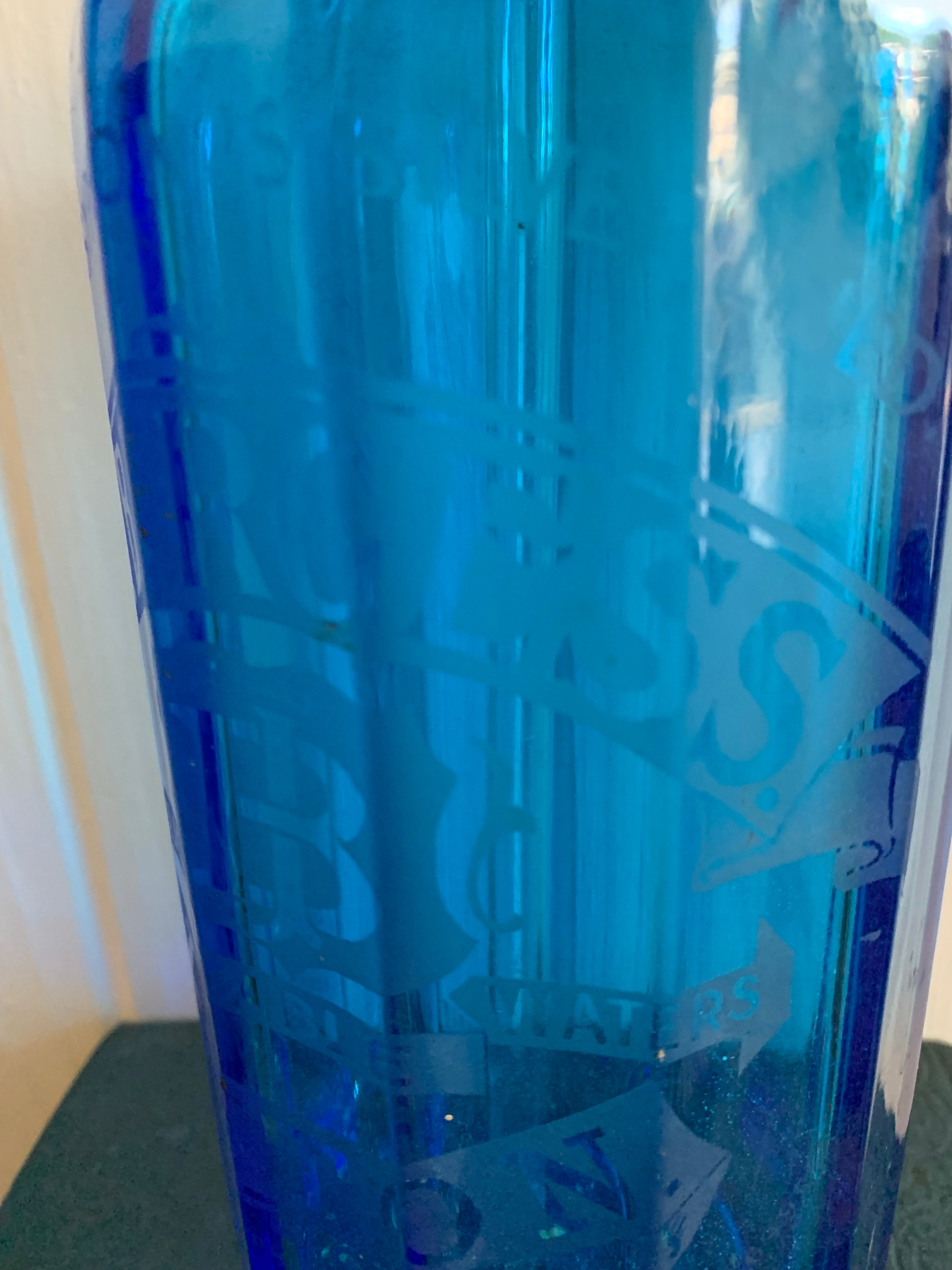 Blue Vintage Soda Bottle