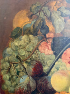 Abundance of Fruit & Flowers: Old Still Life Print