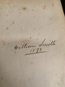 19th Century Leather Bible with handwritten detail