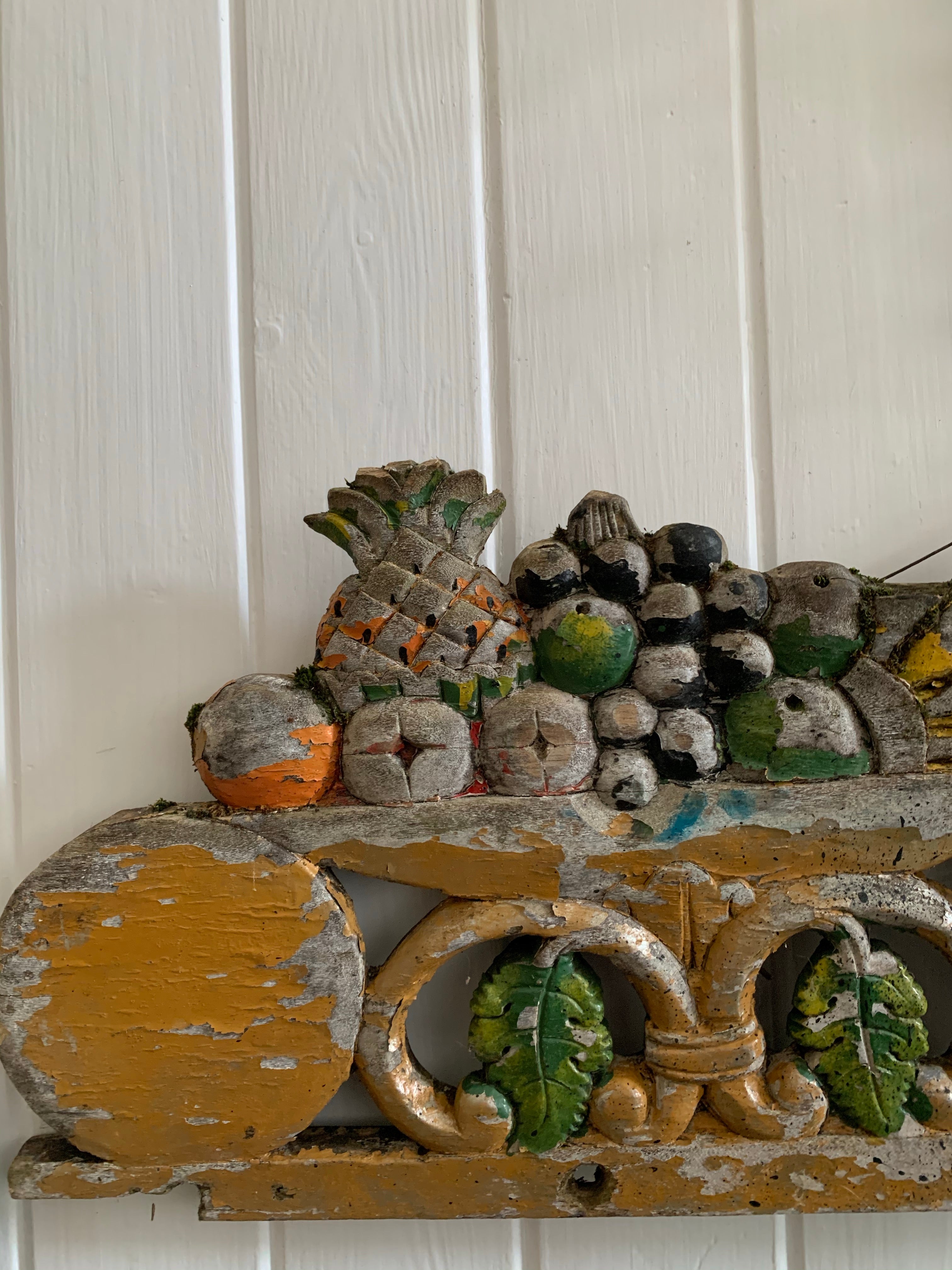 Carved Wooden Italian Style Wall Adornment
