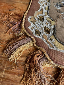 Victorian Beadwork Textile Shield