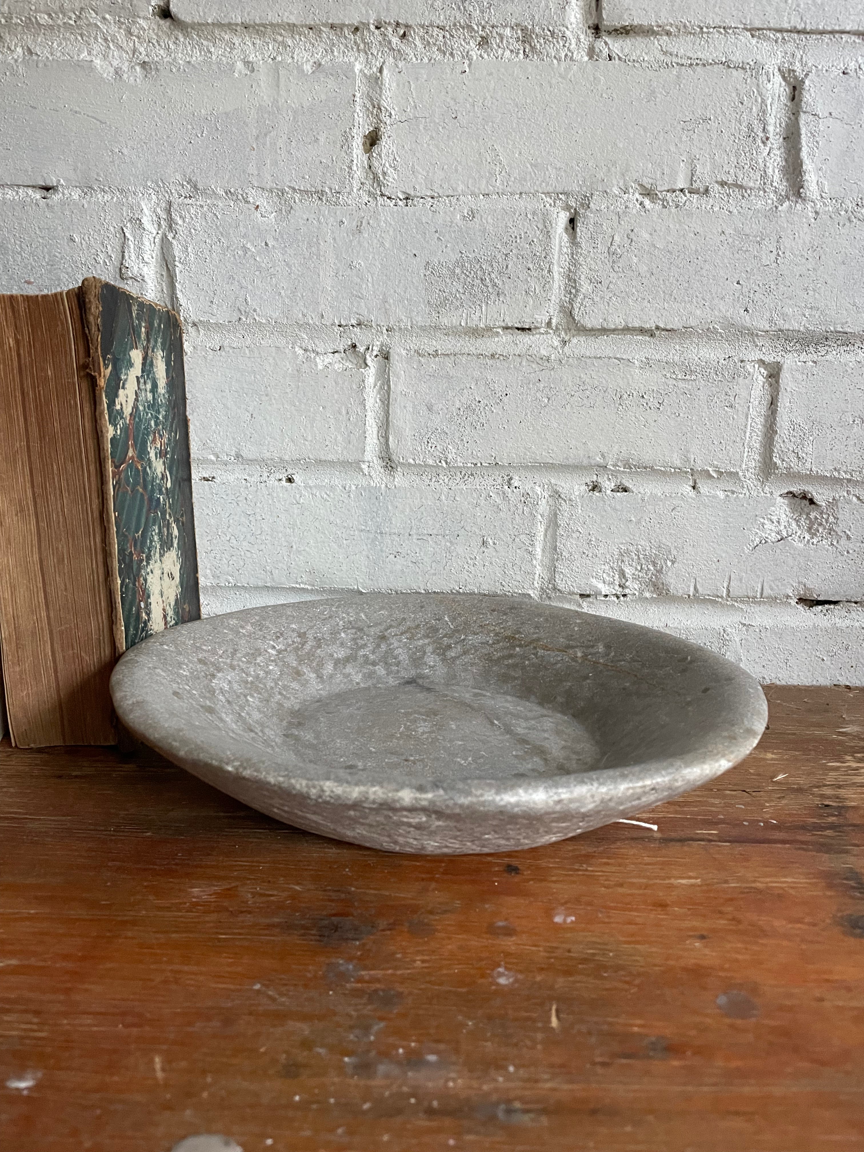 Large Antique Marble Bowl 5