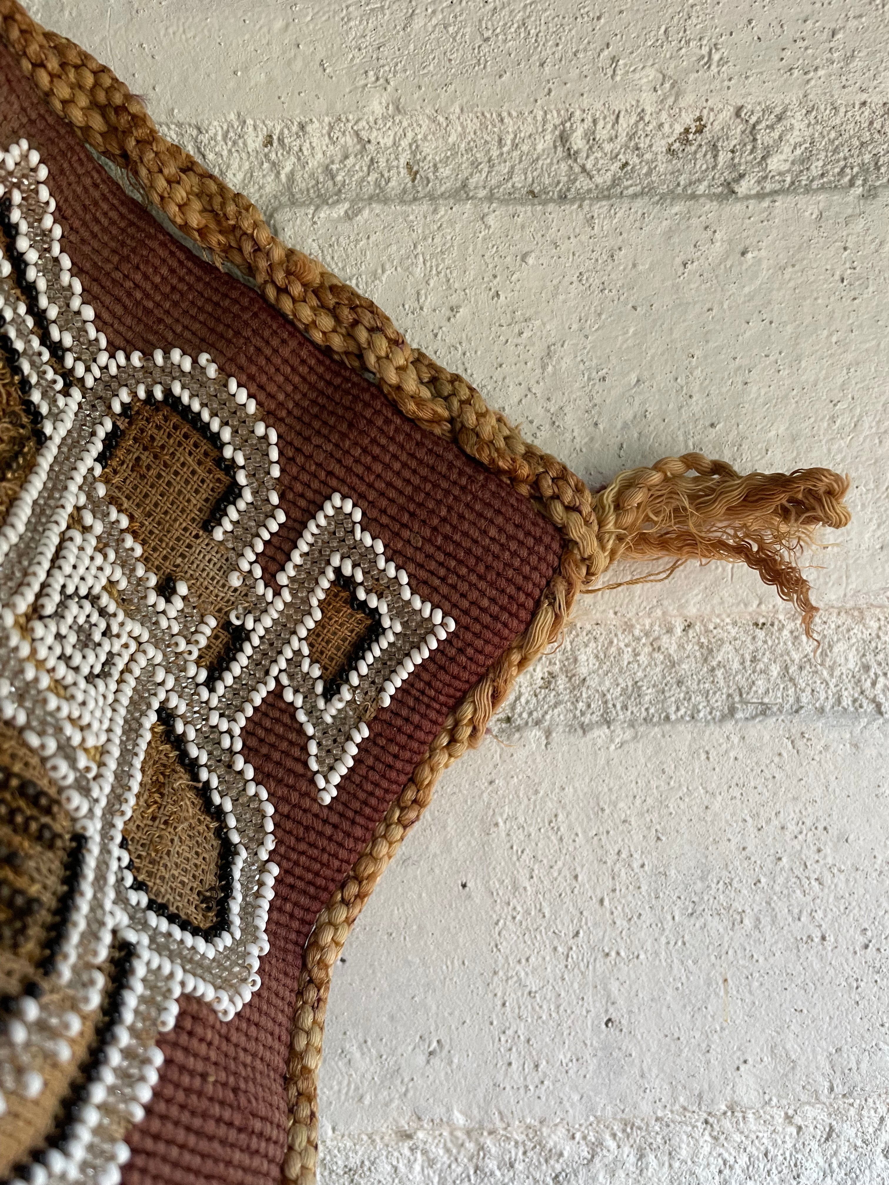 Victorian Beadwork Textile Shield
