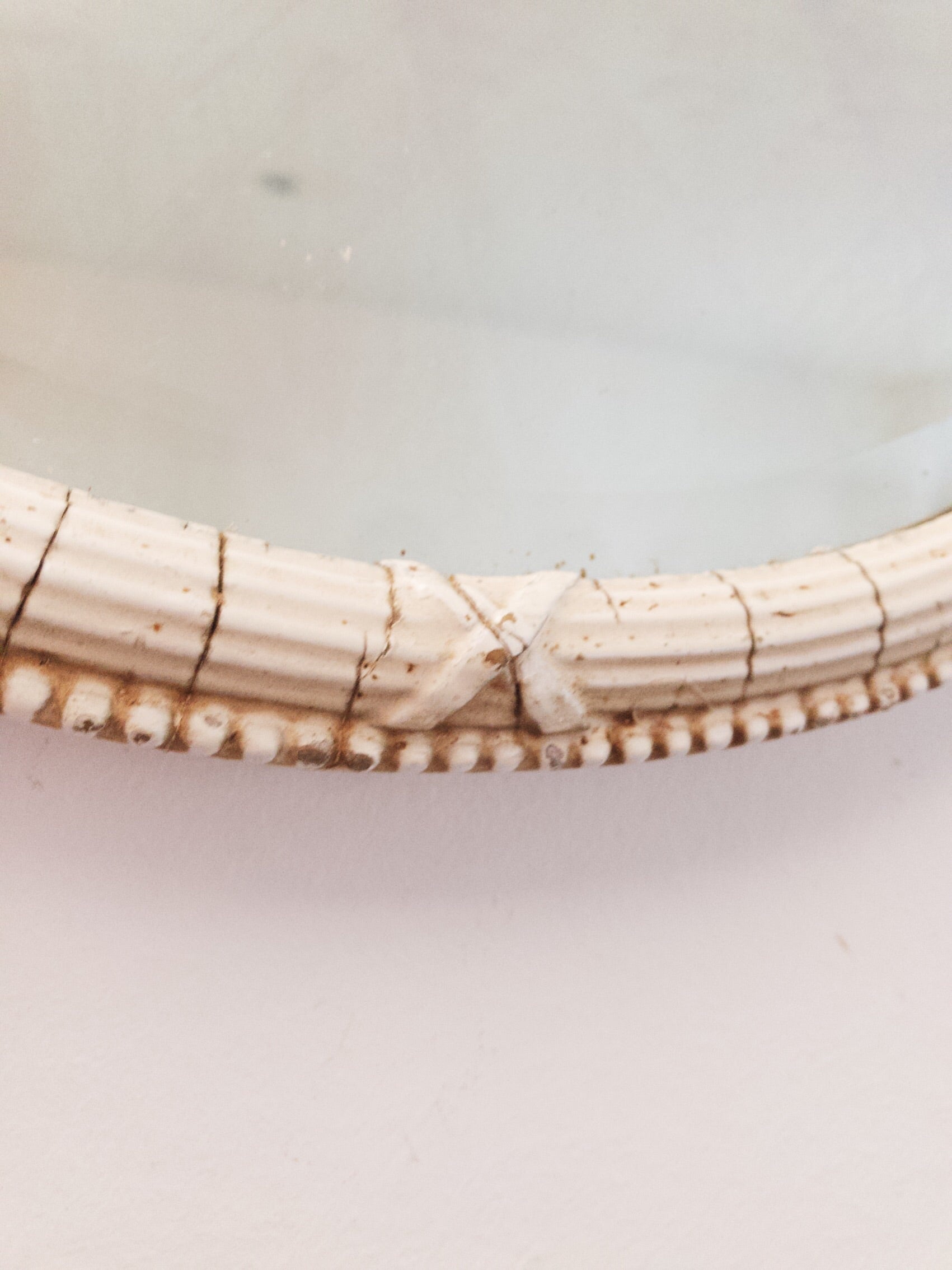 Large Ivory-Coloured Mirror