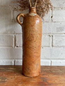 19th Century Ceramic Bottle/Candleholder with Engraved No. 1