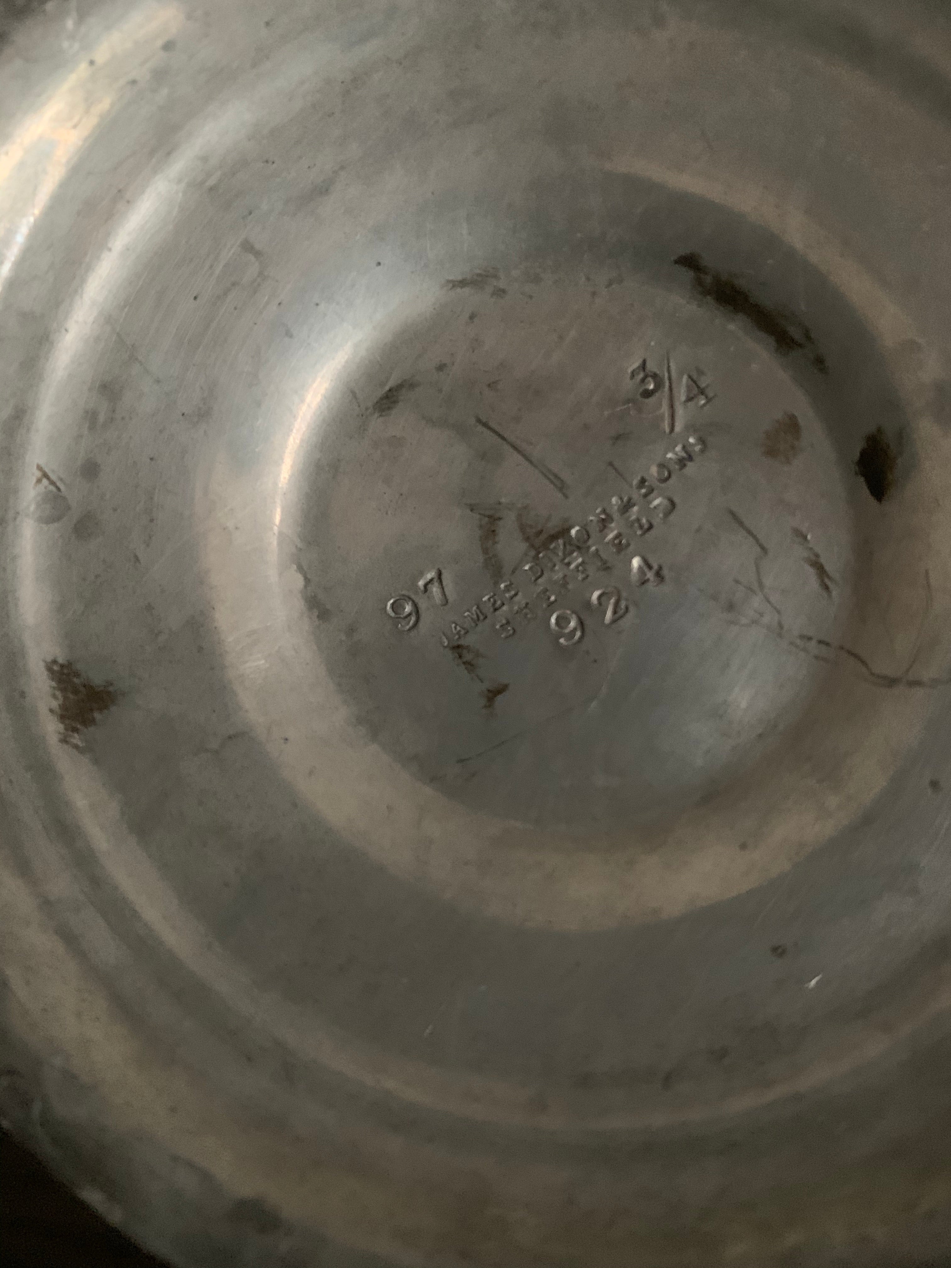 James Dixon & Sons Antique Pewter Trophy