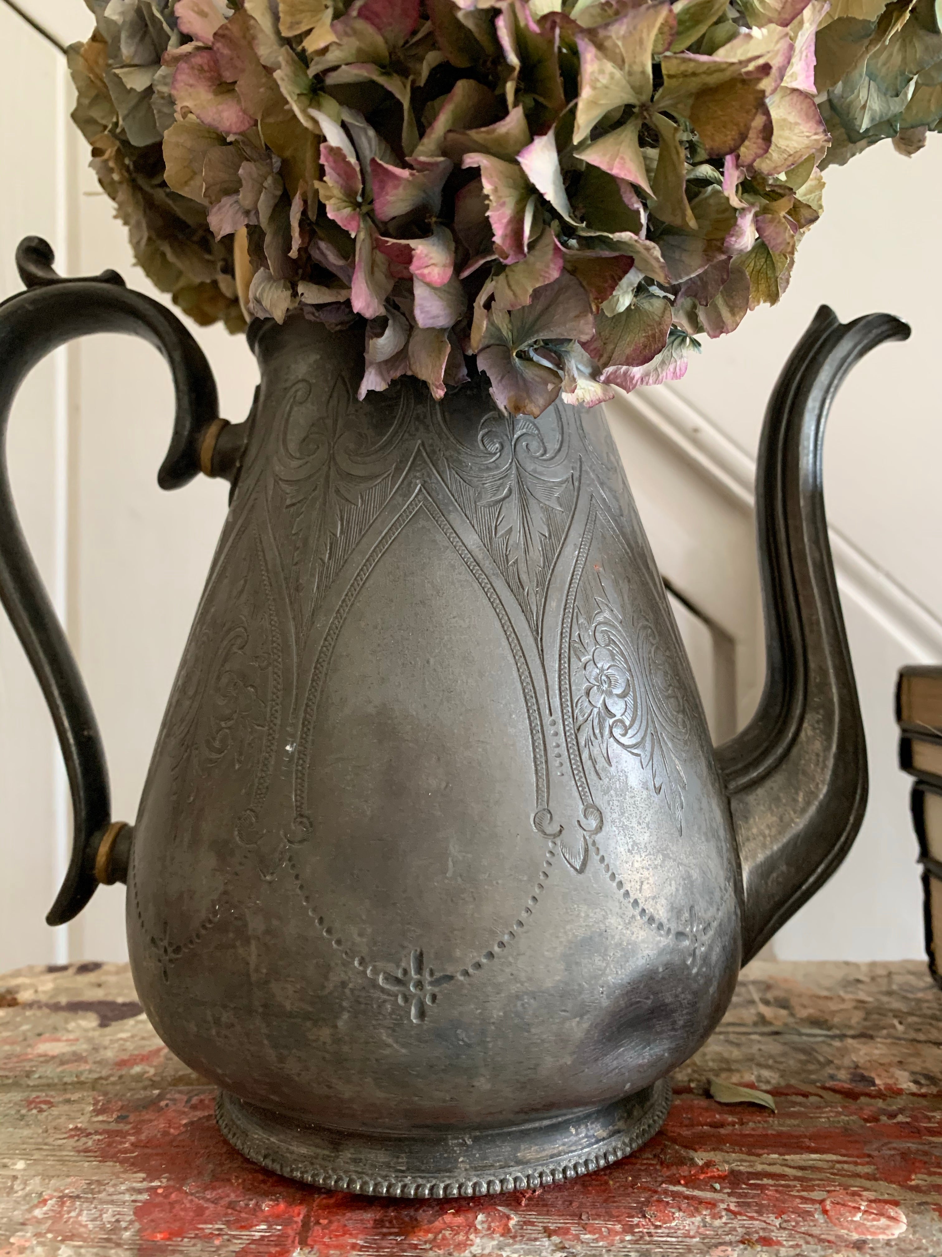 Antique Pewter Coffee Pot