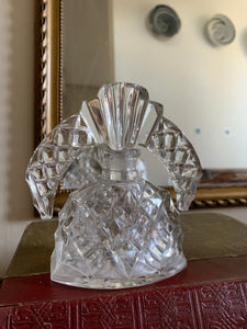 Art Deco Cut-Glass Scent Bottle
