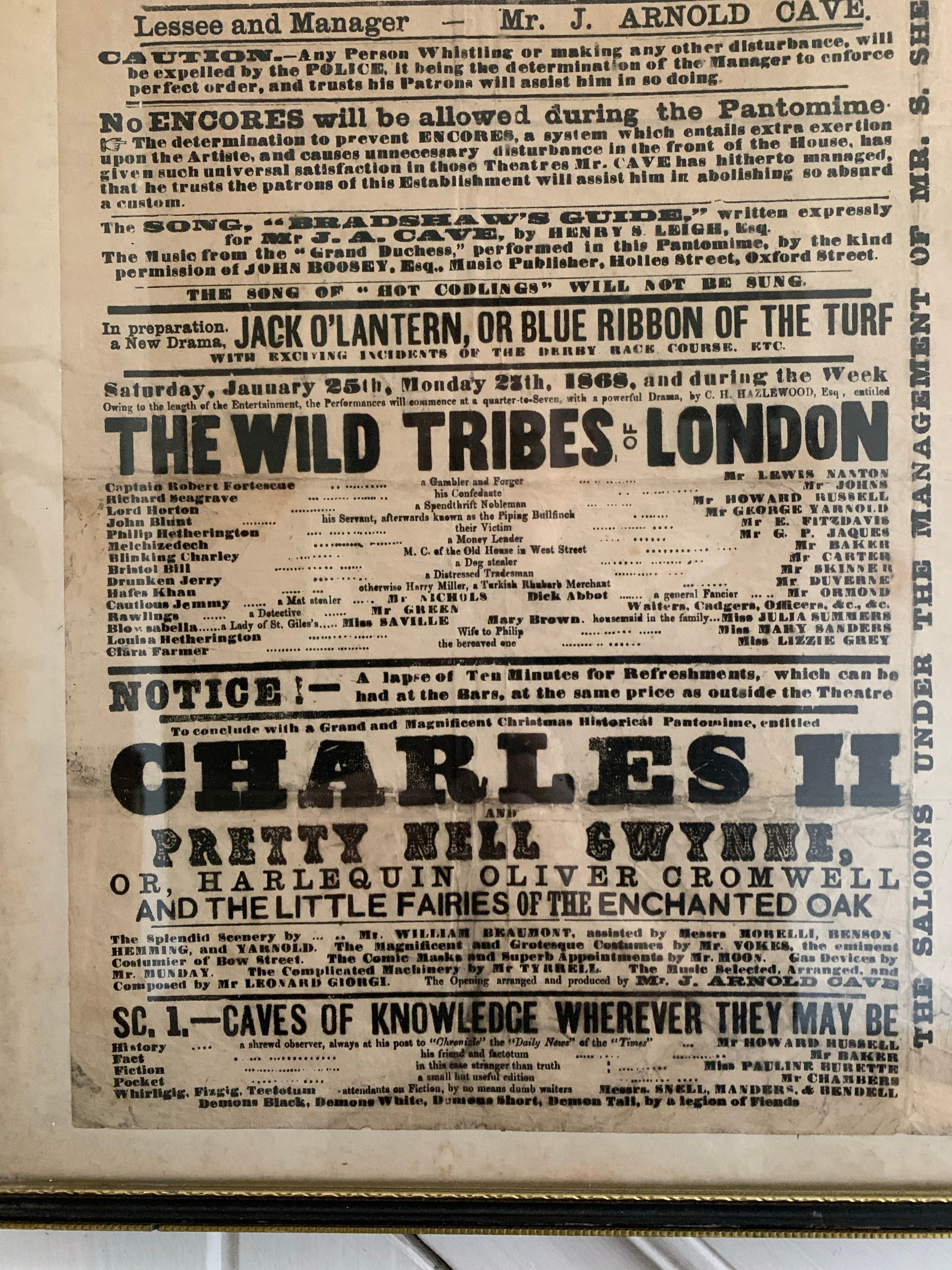 1800s Theatre Poster