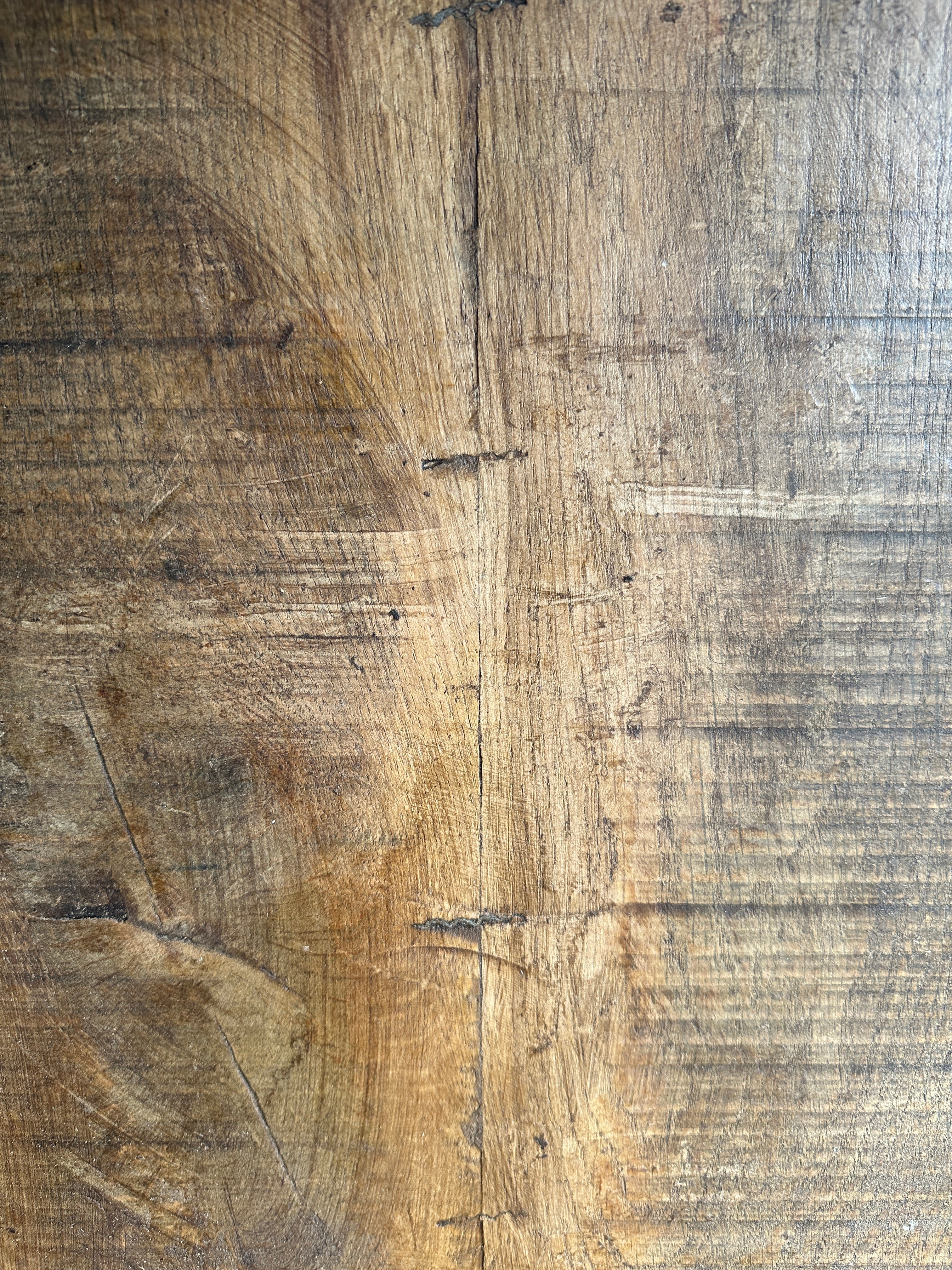 Reclaimed Oak Chopping Board/Butchers Block with Metal Corners