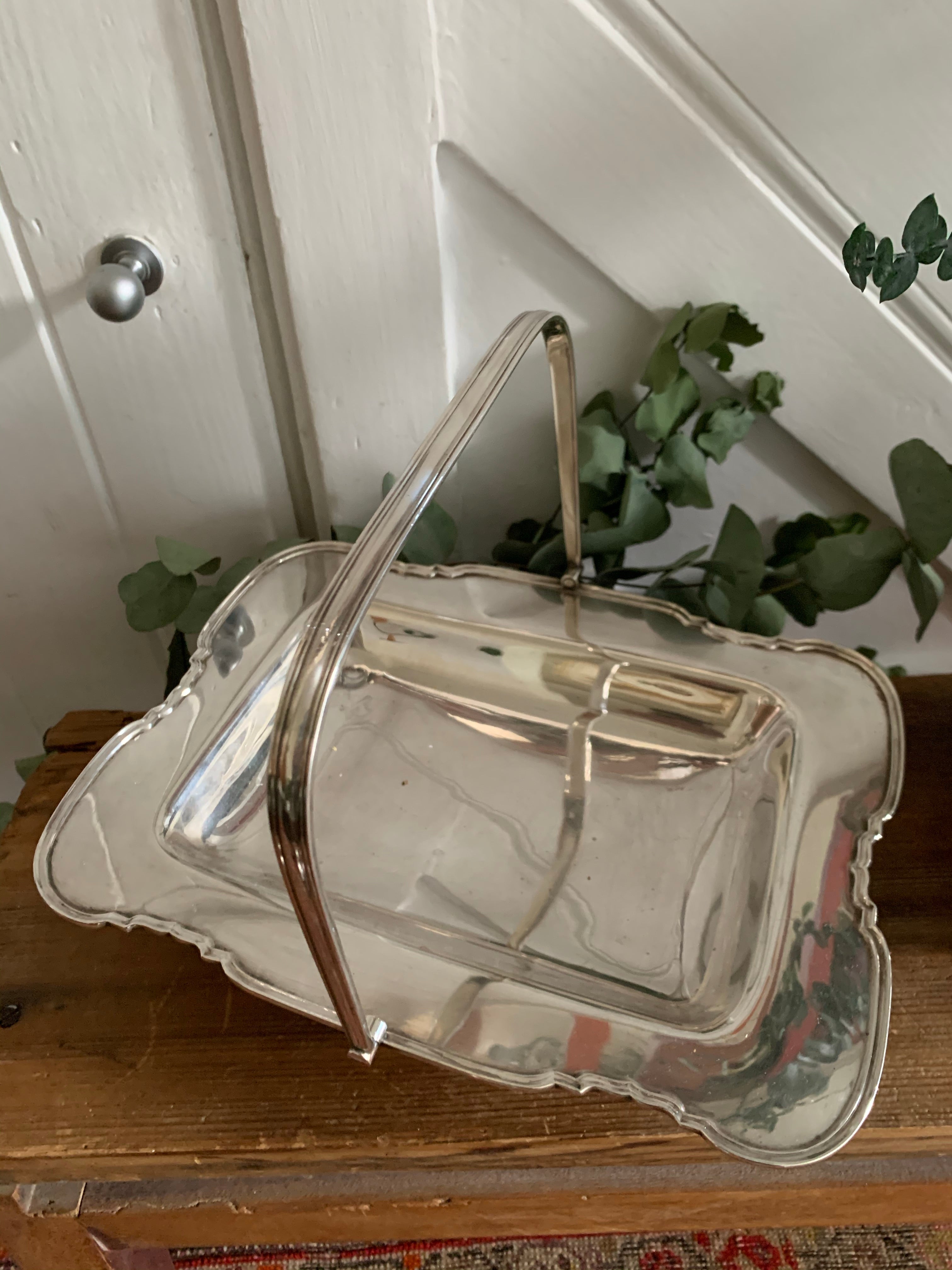 Vintage silver-plated basket