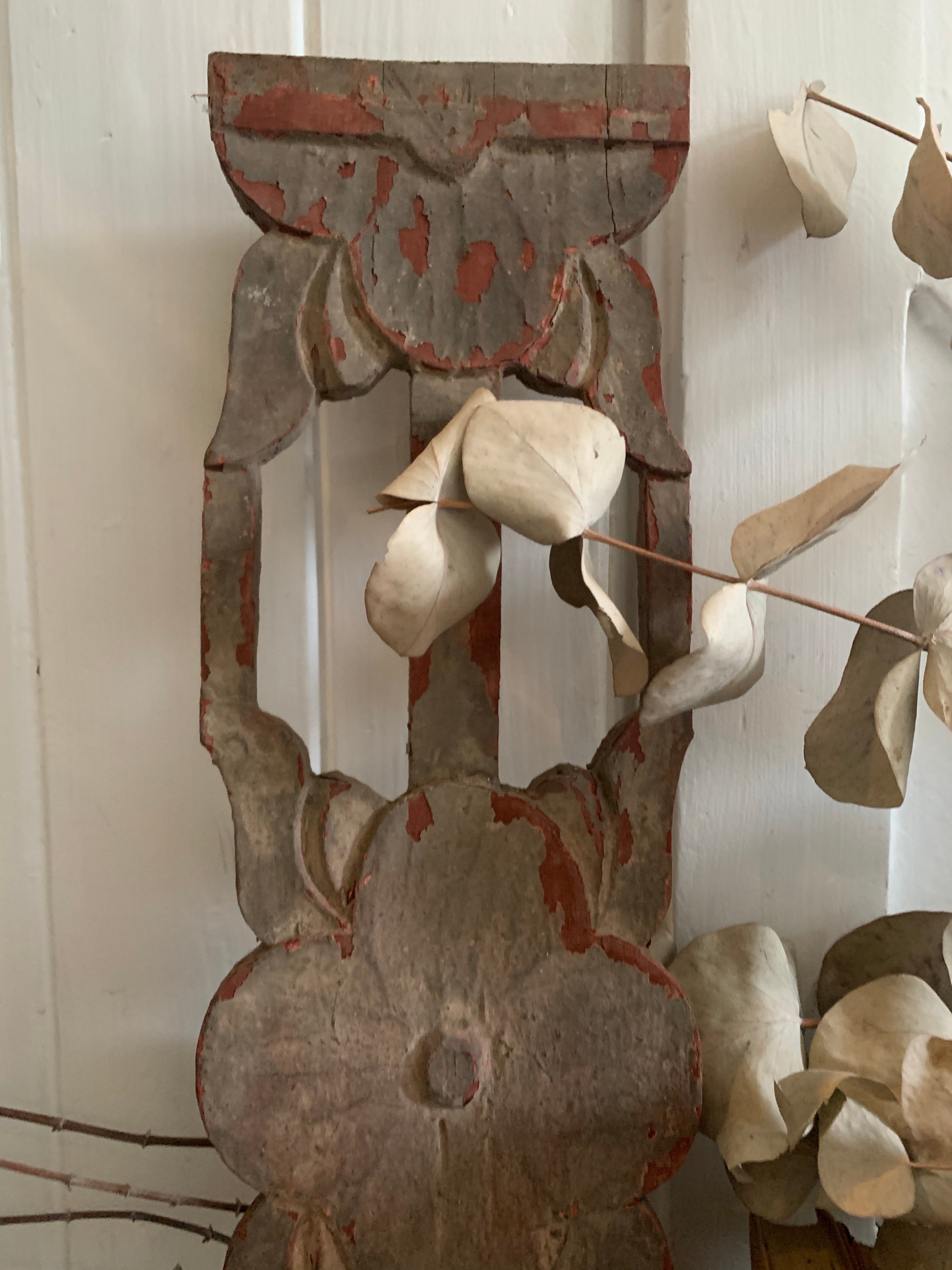Hand-Carved Decorative Wood Panel 1
