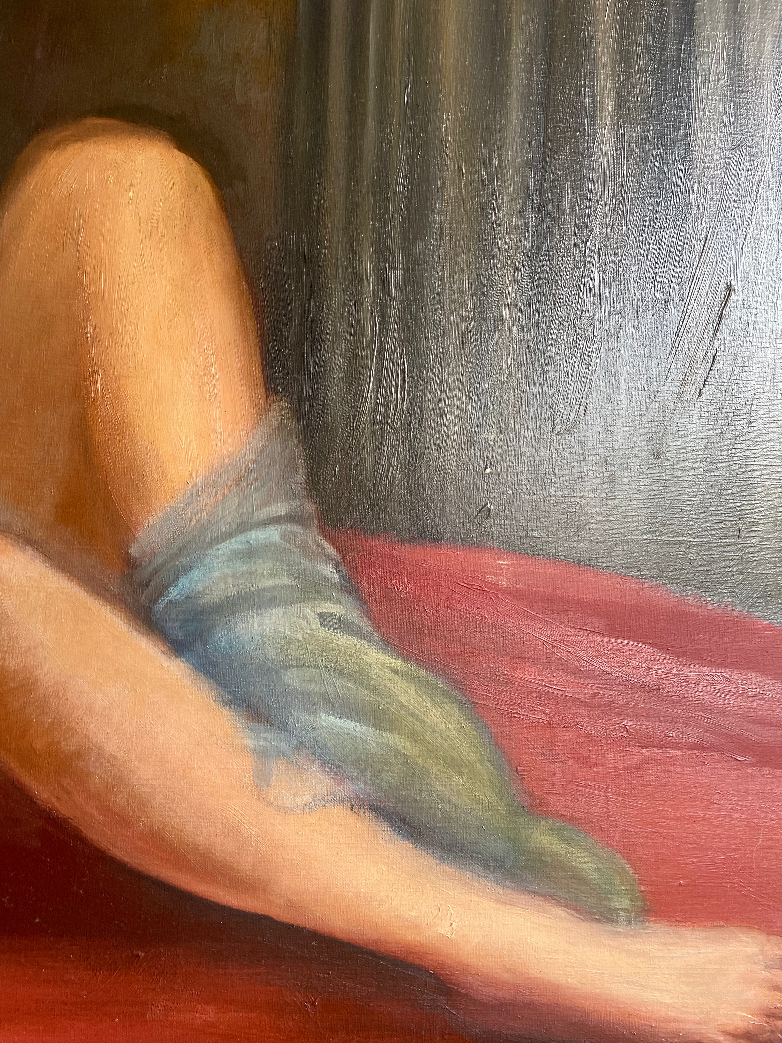 Renaissance Style Portrait  - Large Oil on Canvas