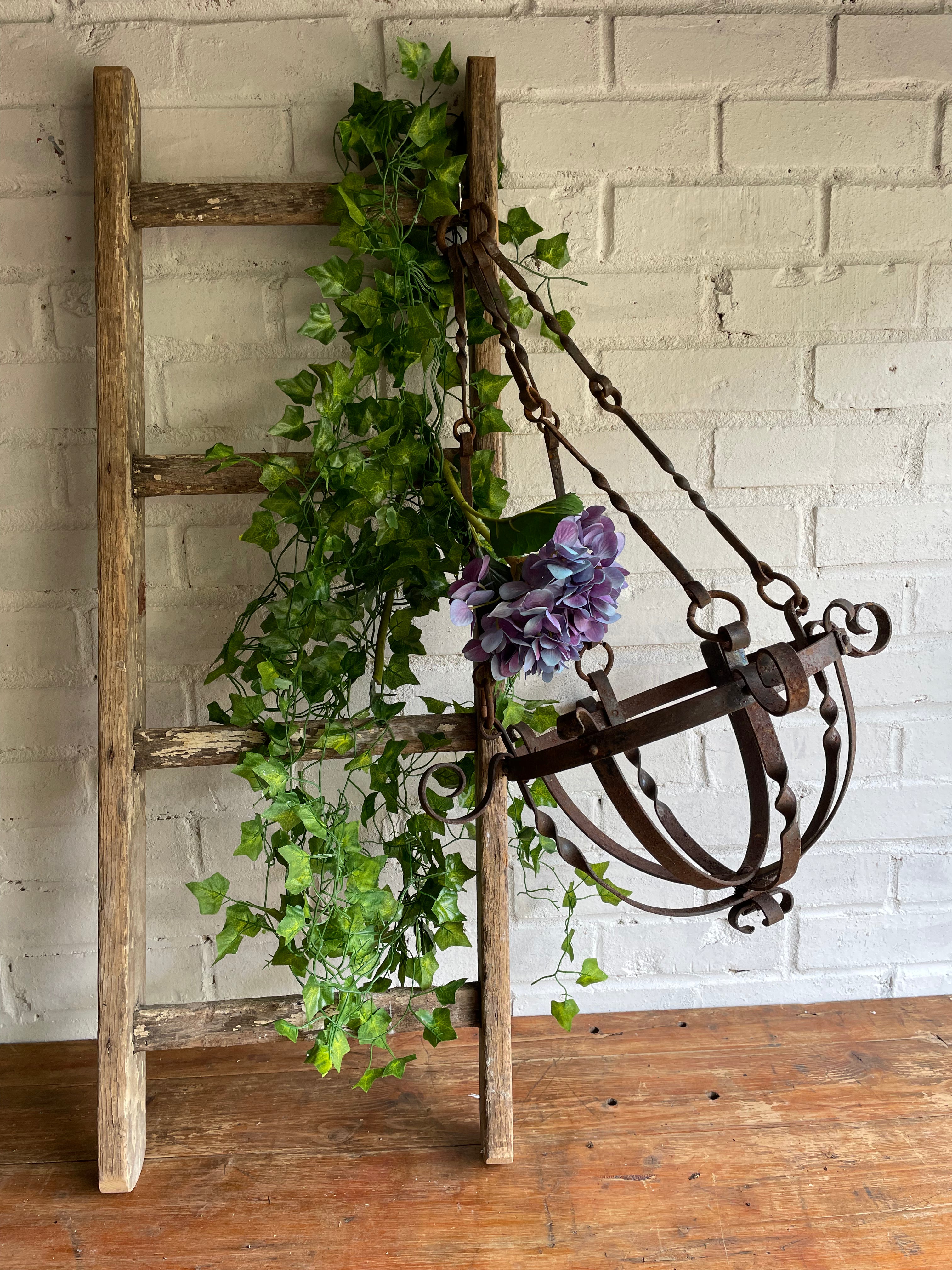 Victorian Iron Work Hanging Basket