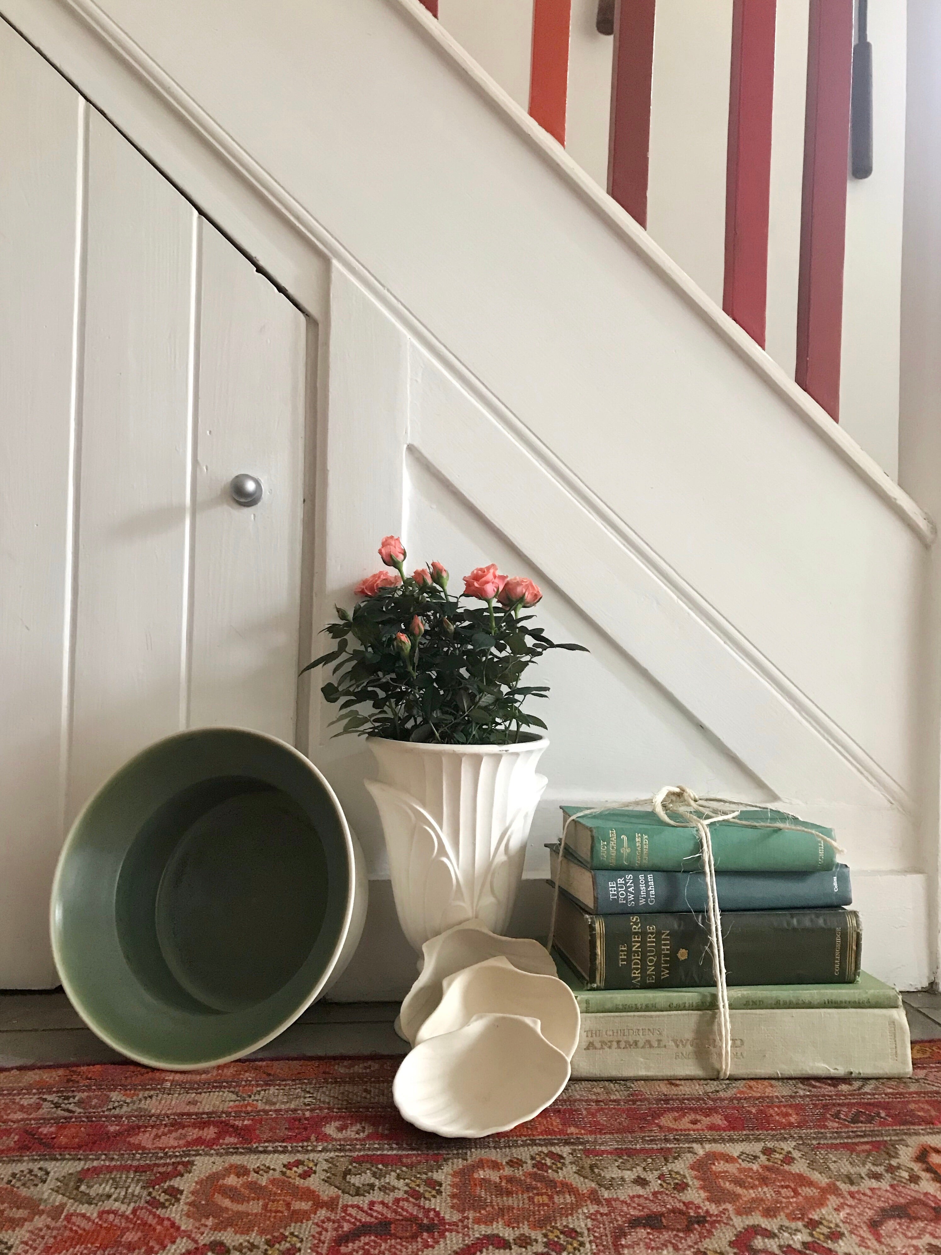 Trio of French vintage bisque porcelain scallop dishes