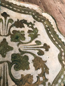 Large Cream Florentine Gilt Tray