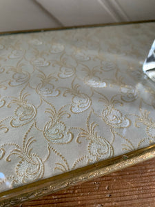 Lace and Gilded Metal Tray