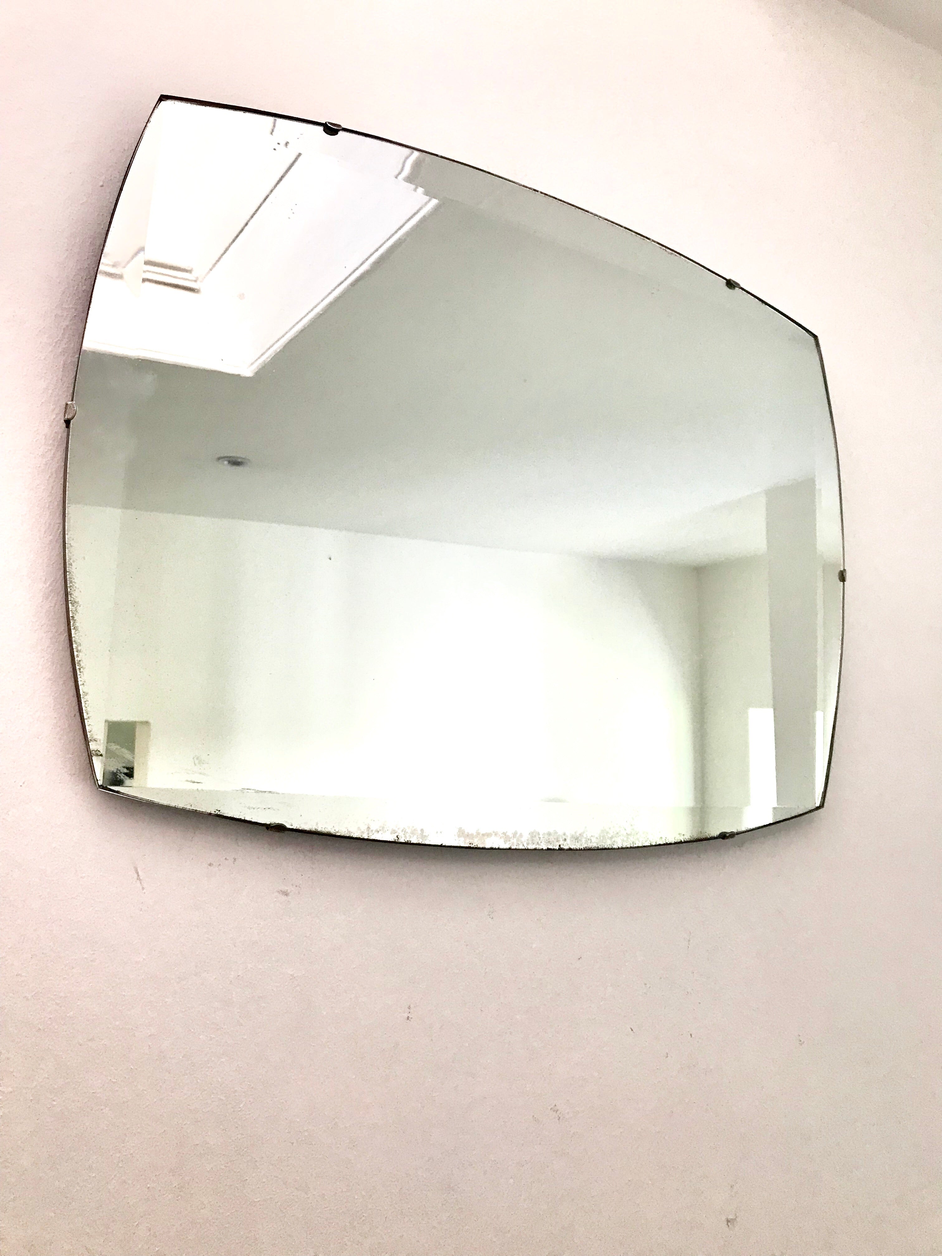 Foxed Vintage Art Deco Mirror