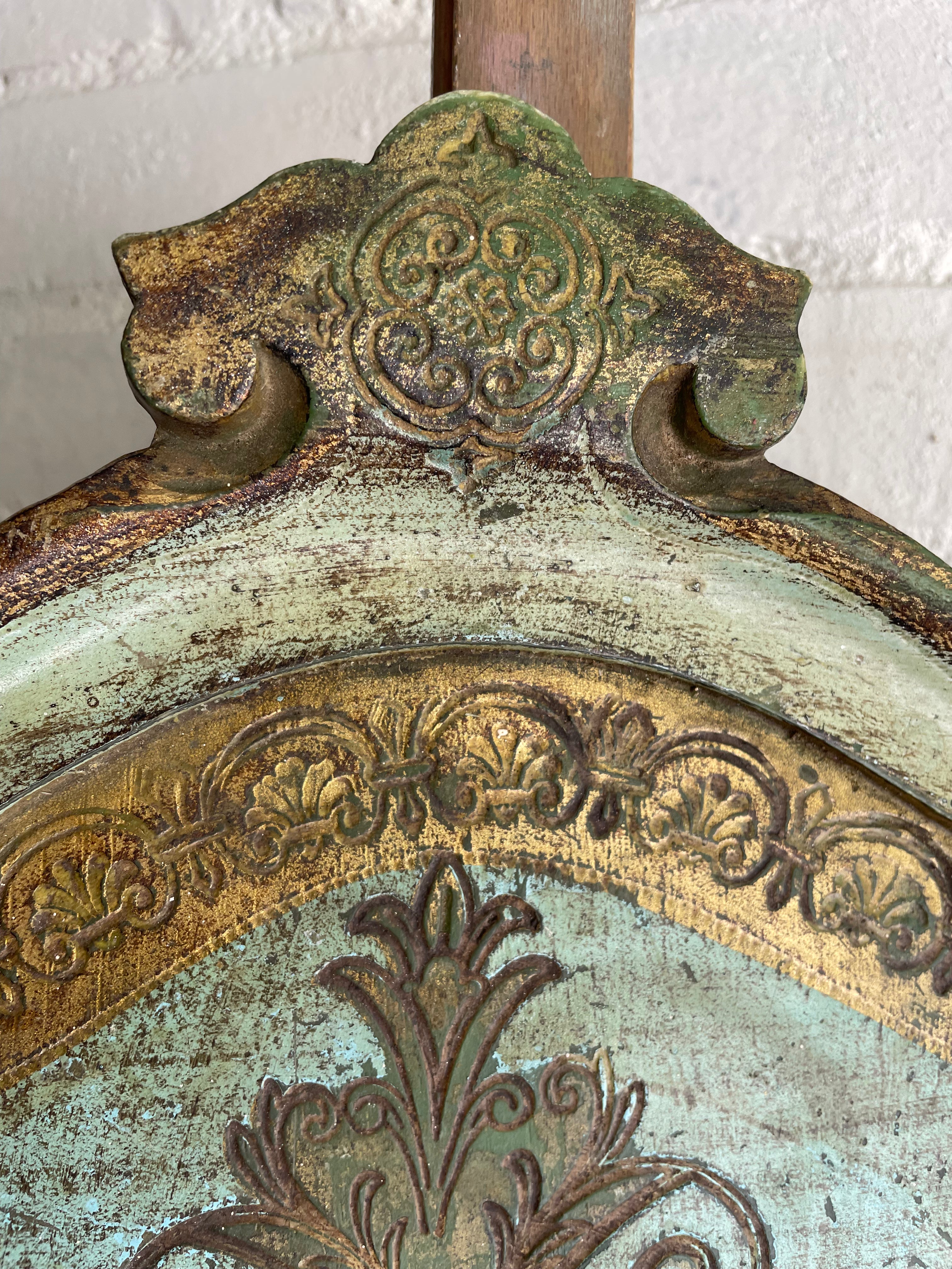 Large Green, Blue and Gold Florentine Tray
