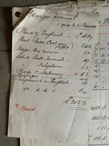 Handwritten Accounts Dated 1899
