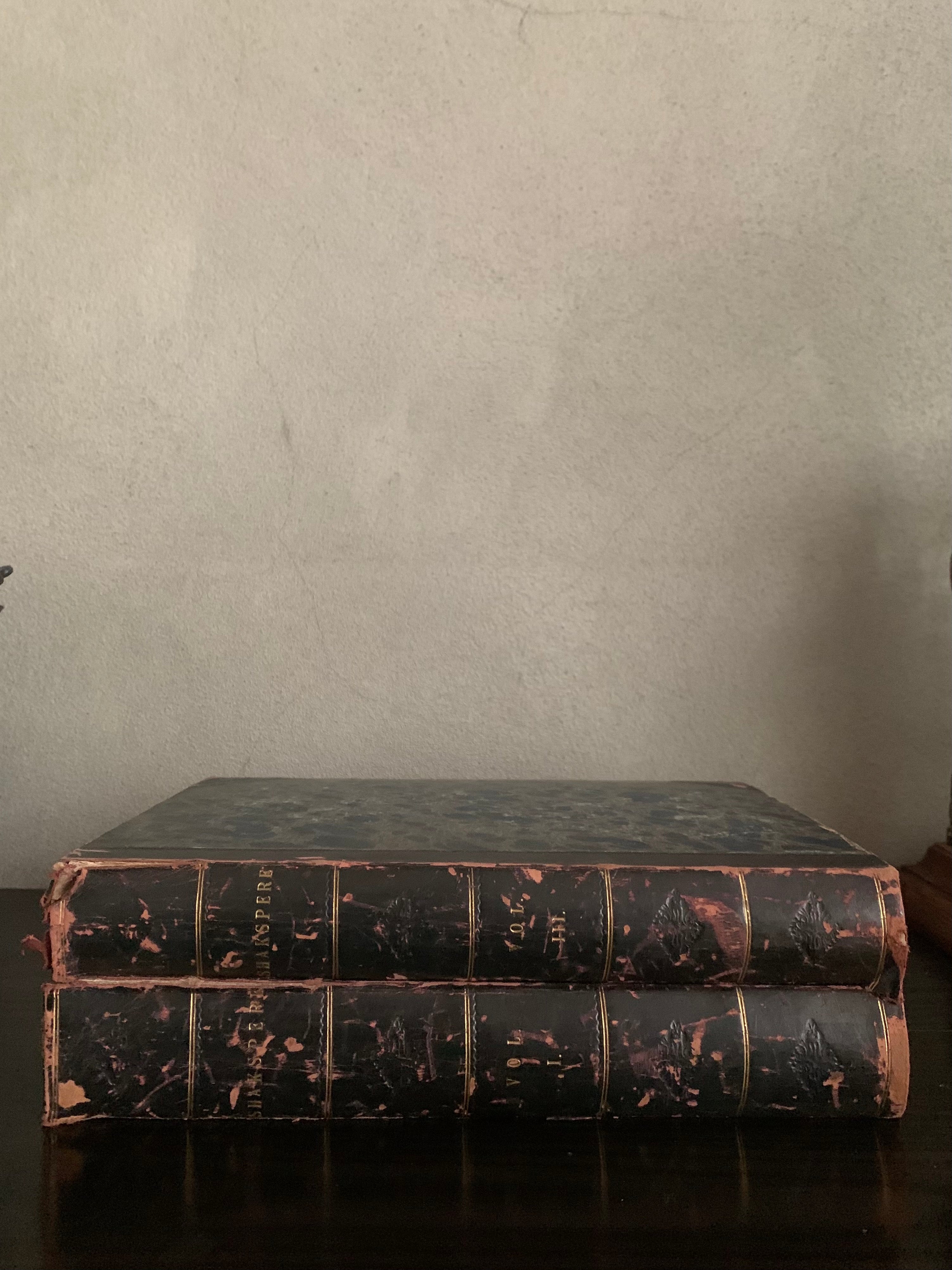 Shakespeare Comedies - Leather spine and marbled cover