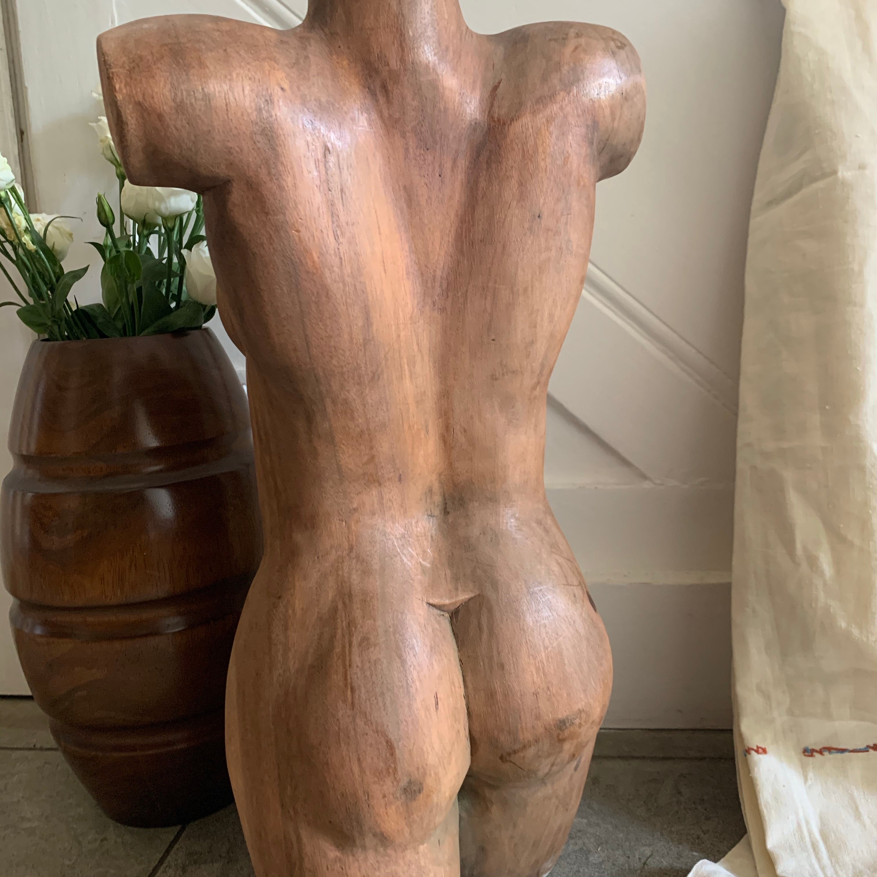 Sculptural Wooden Bust
