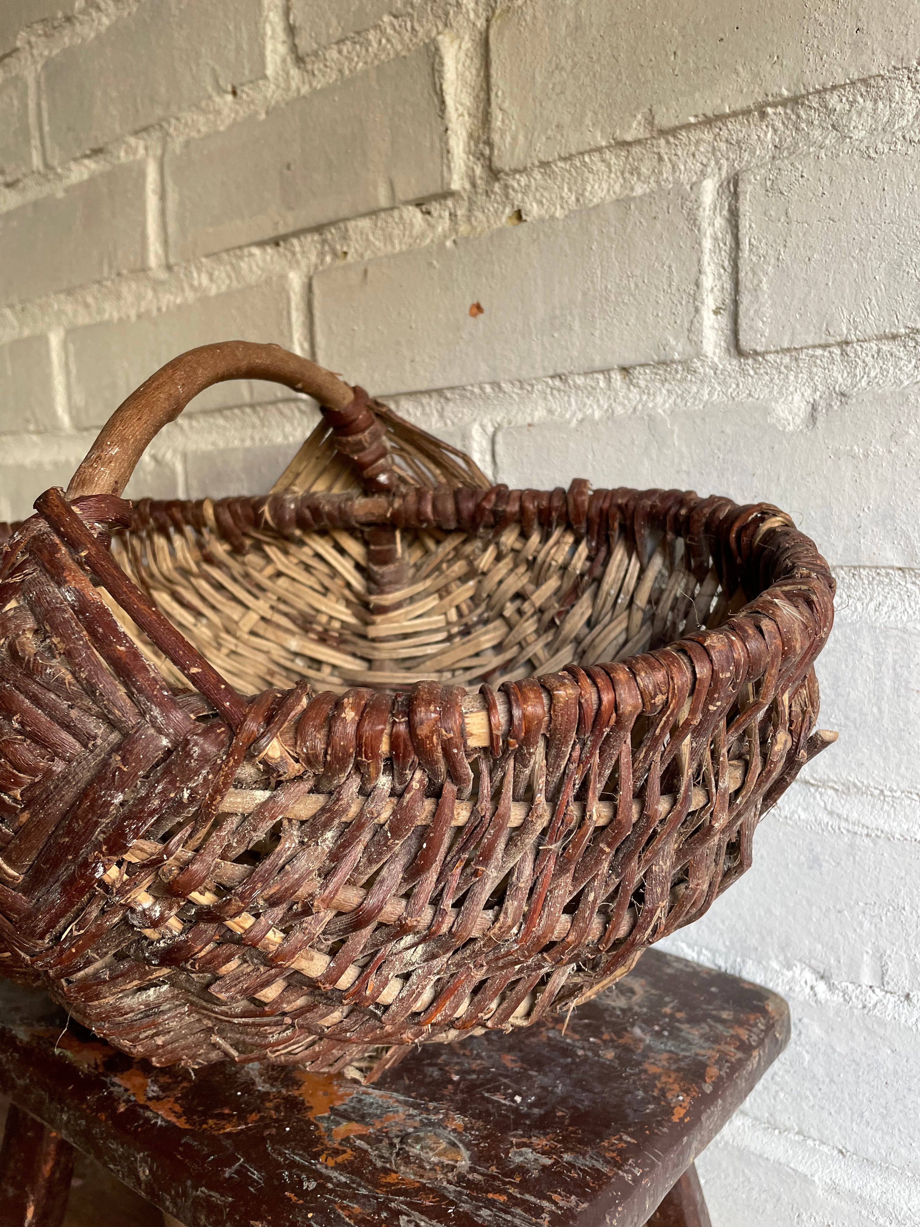 French Vintage Wicker Basket