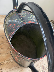 “Bargeware” Hand-Painted Metal Watering Can