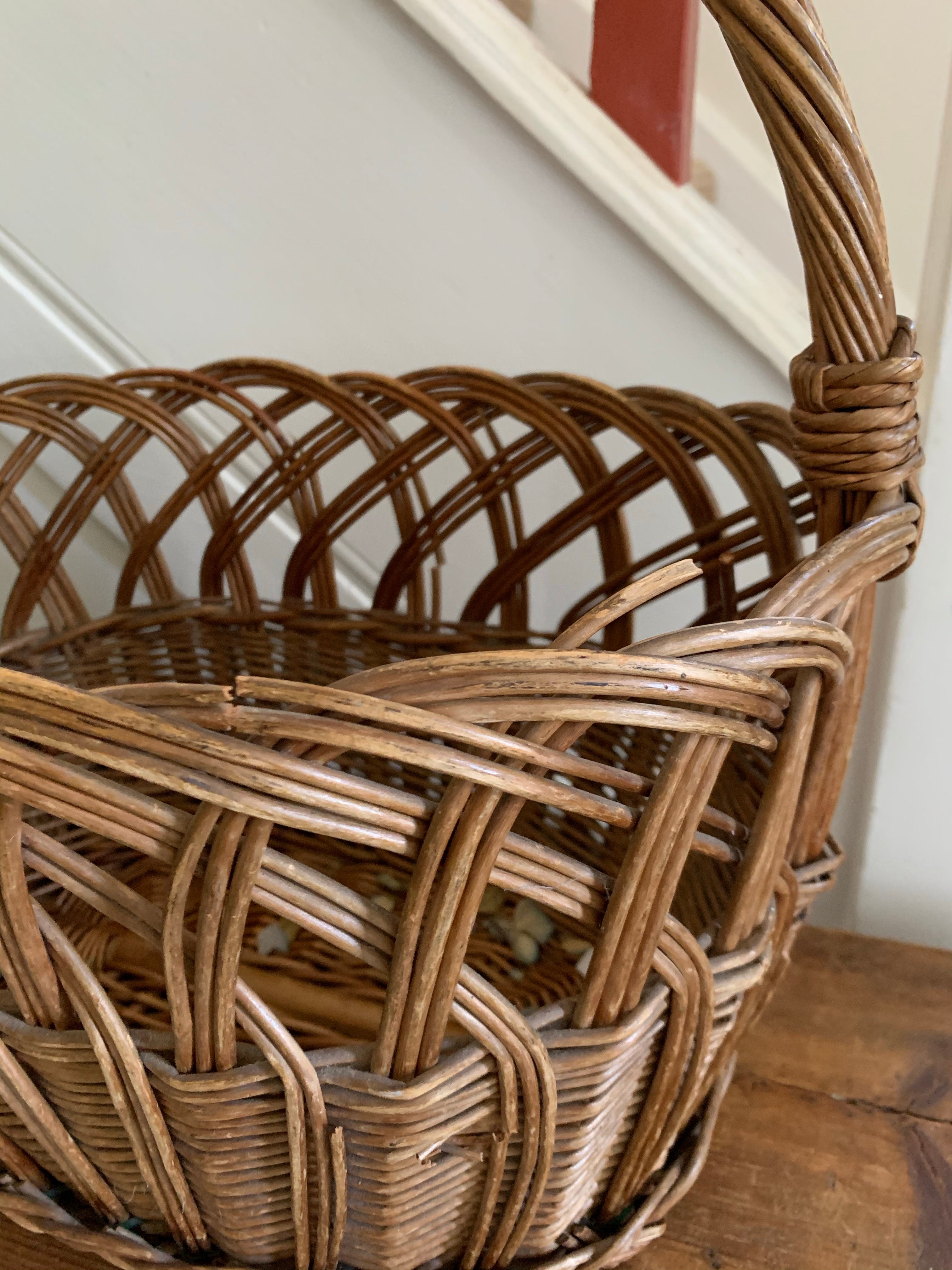 Handmade Vintage Wicker Basket