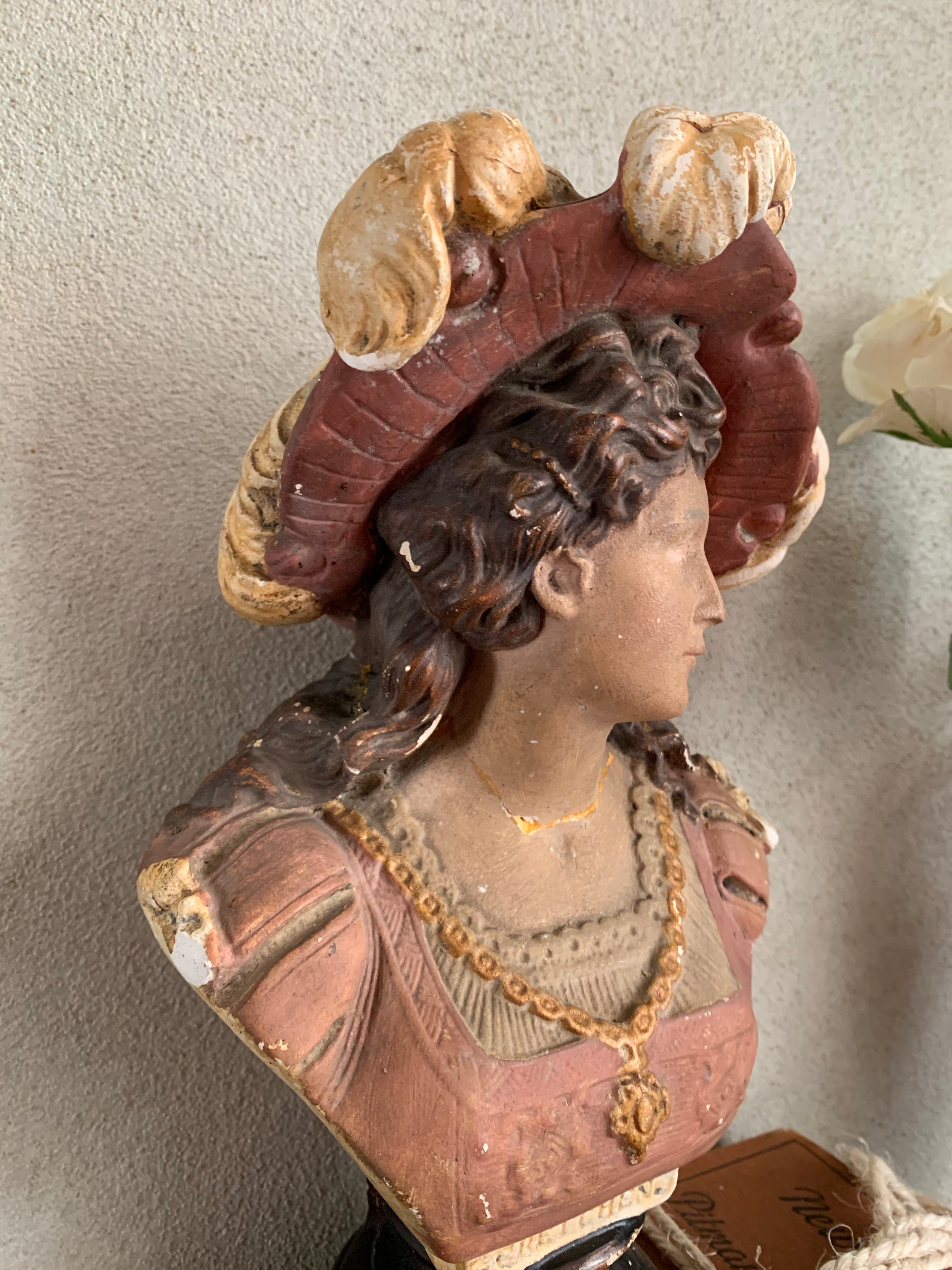 Antique Plaster Bust of "Gretchen"