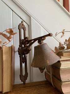 Rustic Antique Cast Iron Wall hanging Bell