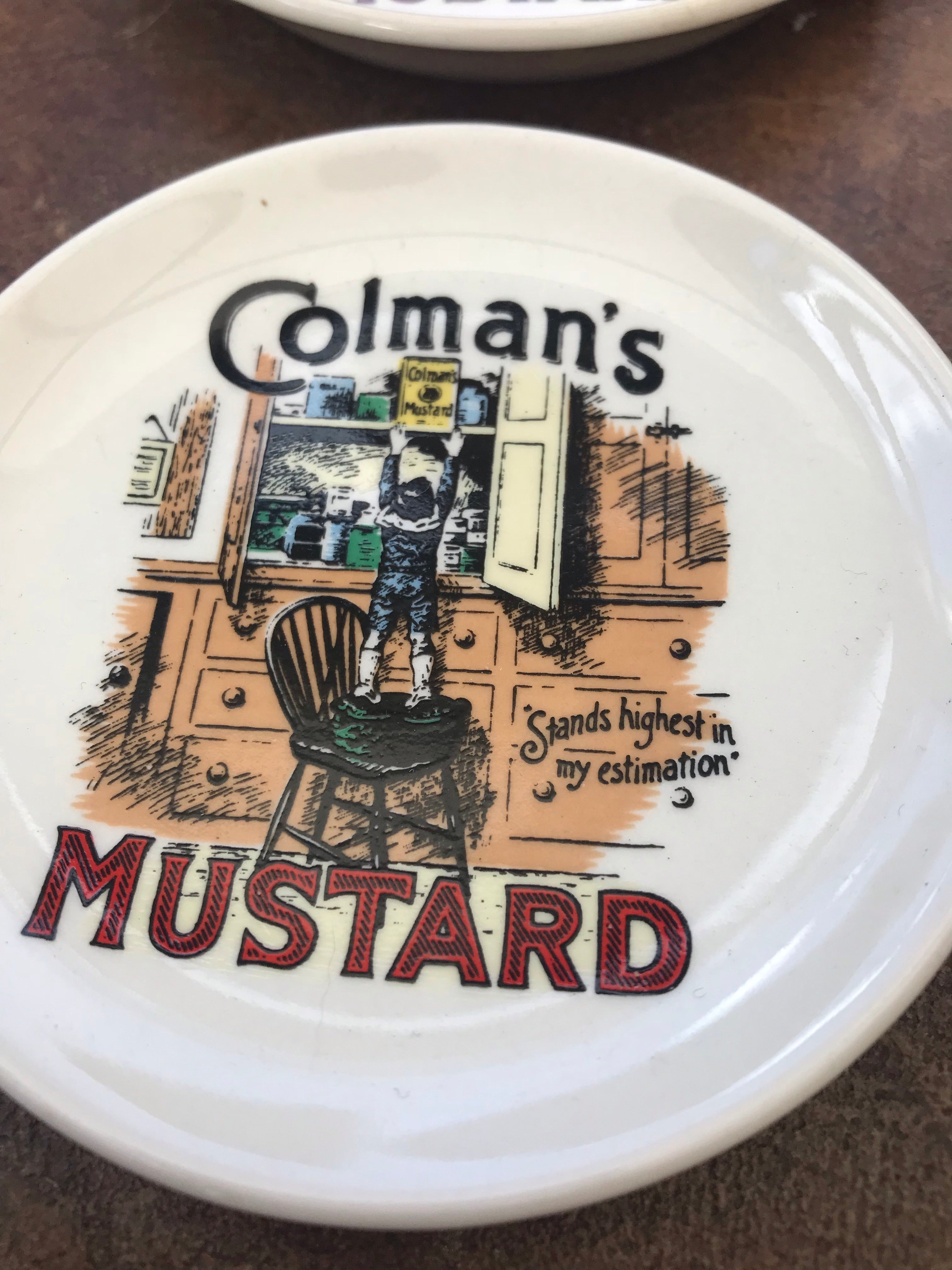 Pair of Vintage Colmans Mustard Mini Dishes