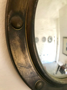 Teeny Antique Brass Convex Mirror