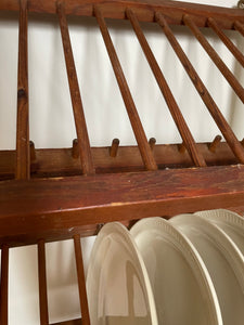 Vintage penny pine plate rack