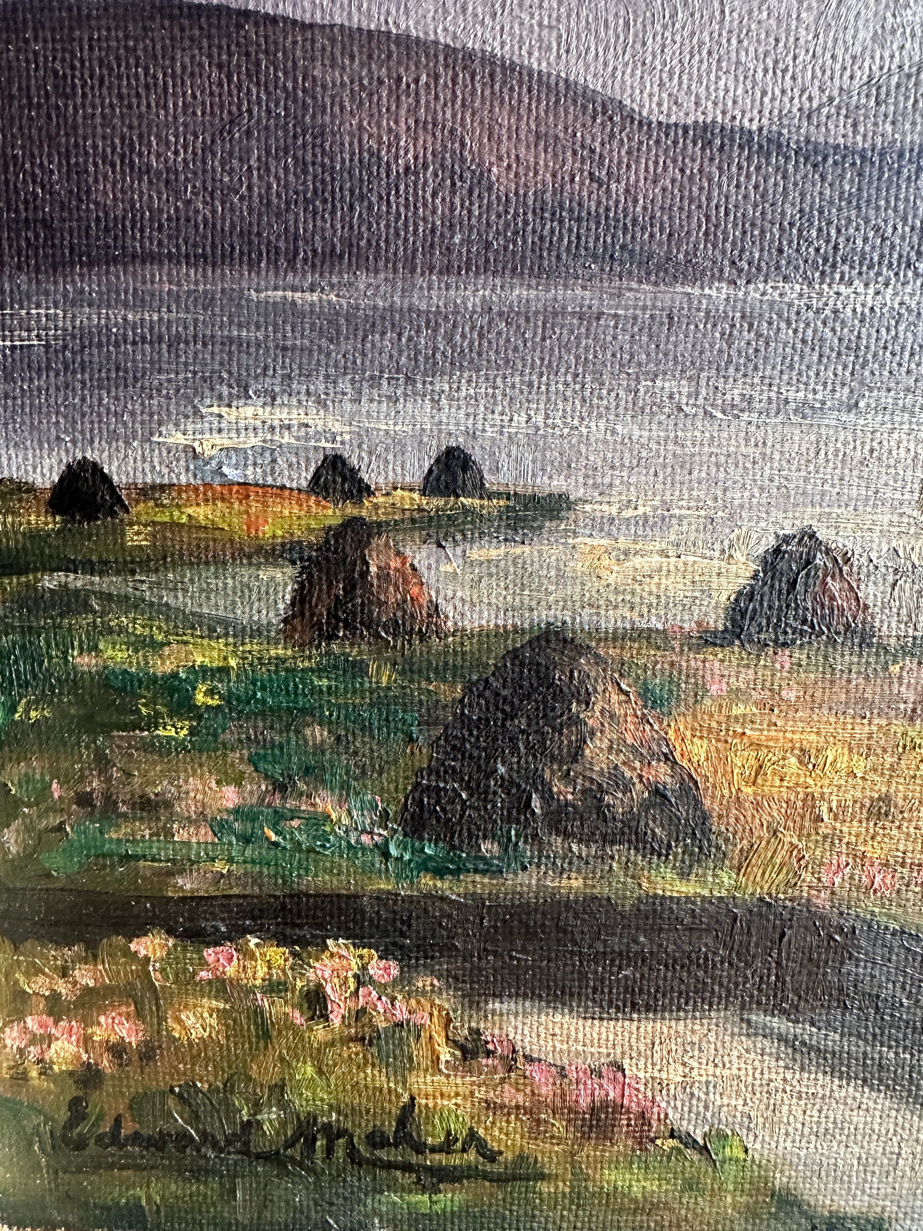 Gentle Landscape: Signed Oil on Board
