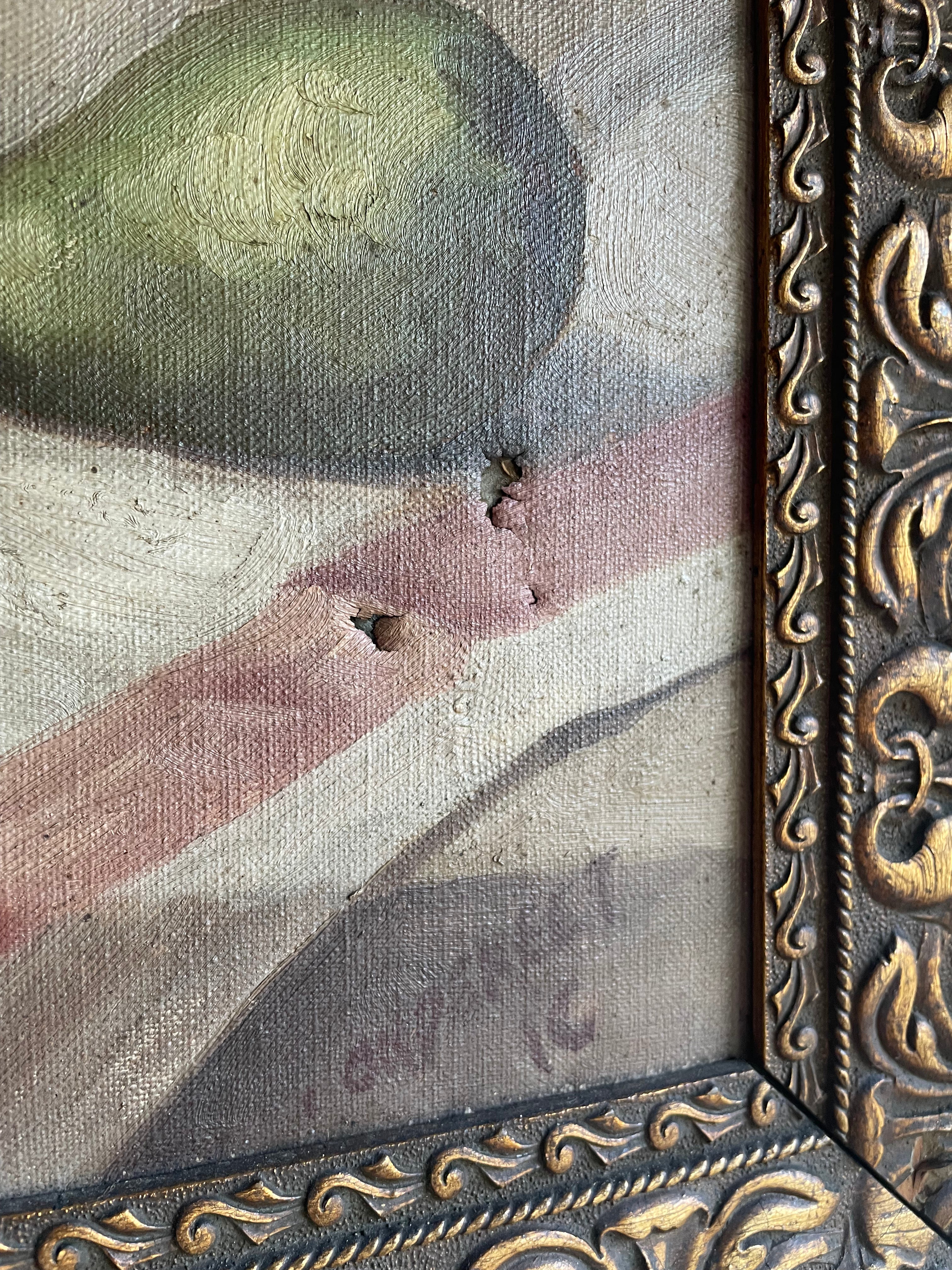 Still Life:  Antique Oil on Canvas
