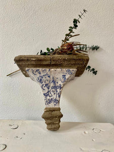 Antique Stone & Ceramic Sconce