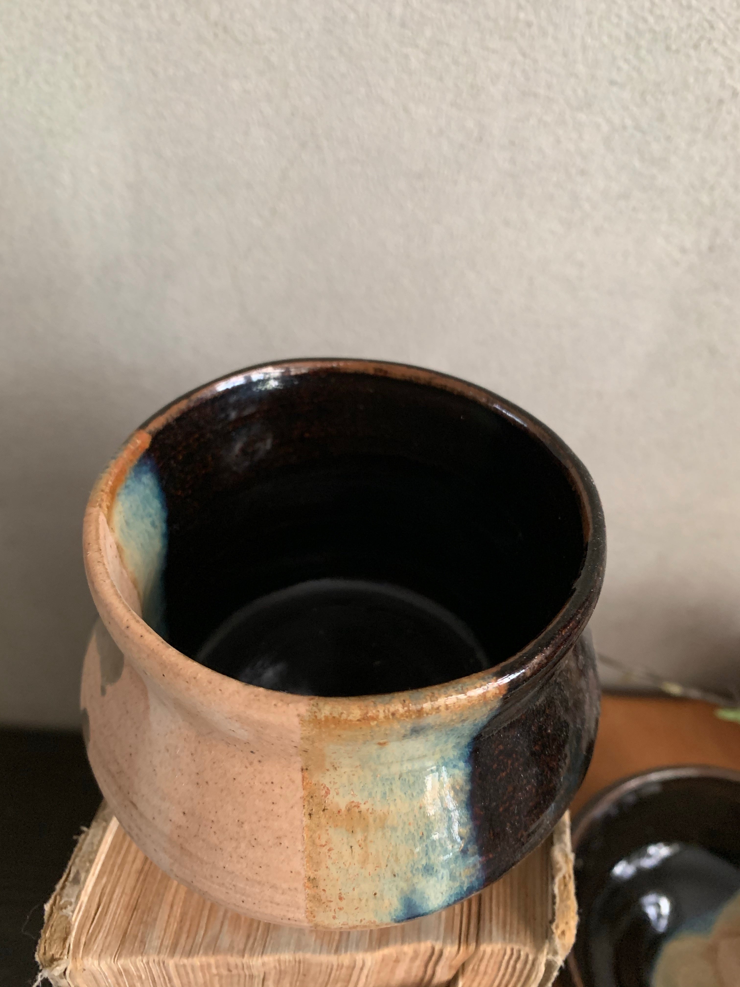 Part-Glazed Studio Pottery Pot