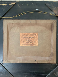 Pair of carved gilt frames with prints depicting 18th century ships