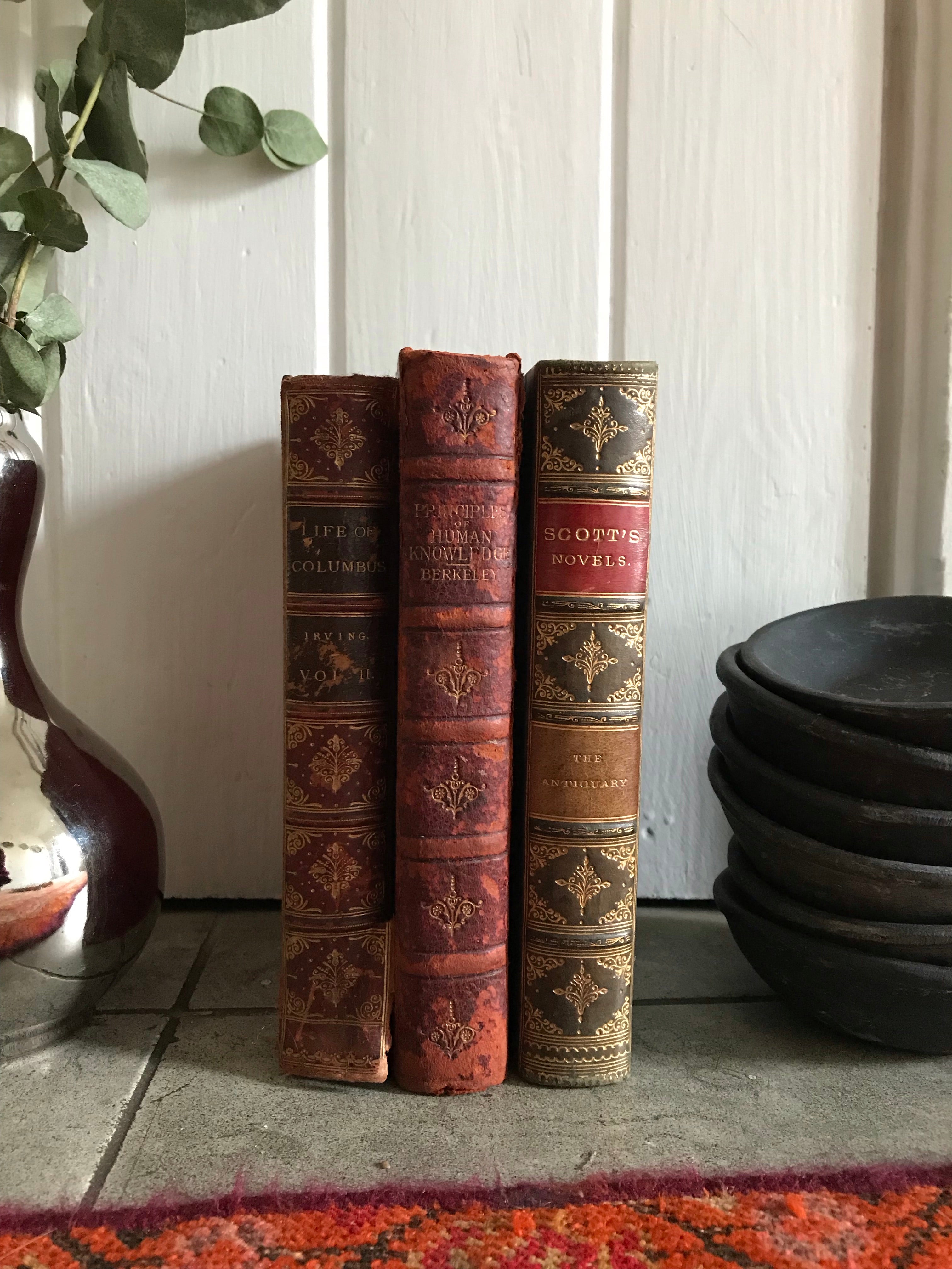 Trio of Marbled Books