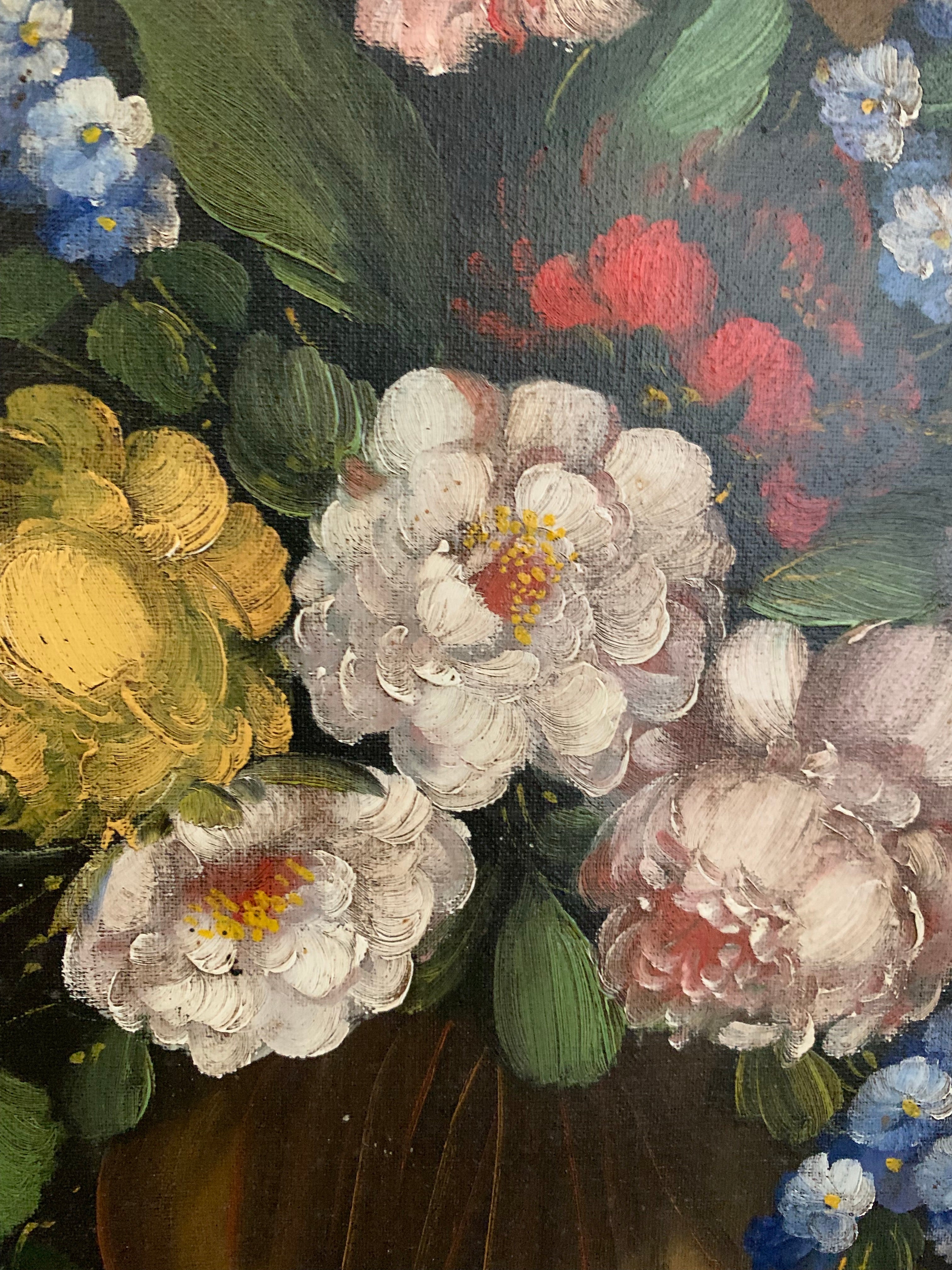 Moody Floral Oil on Canvas