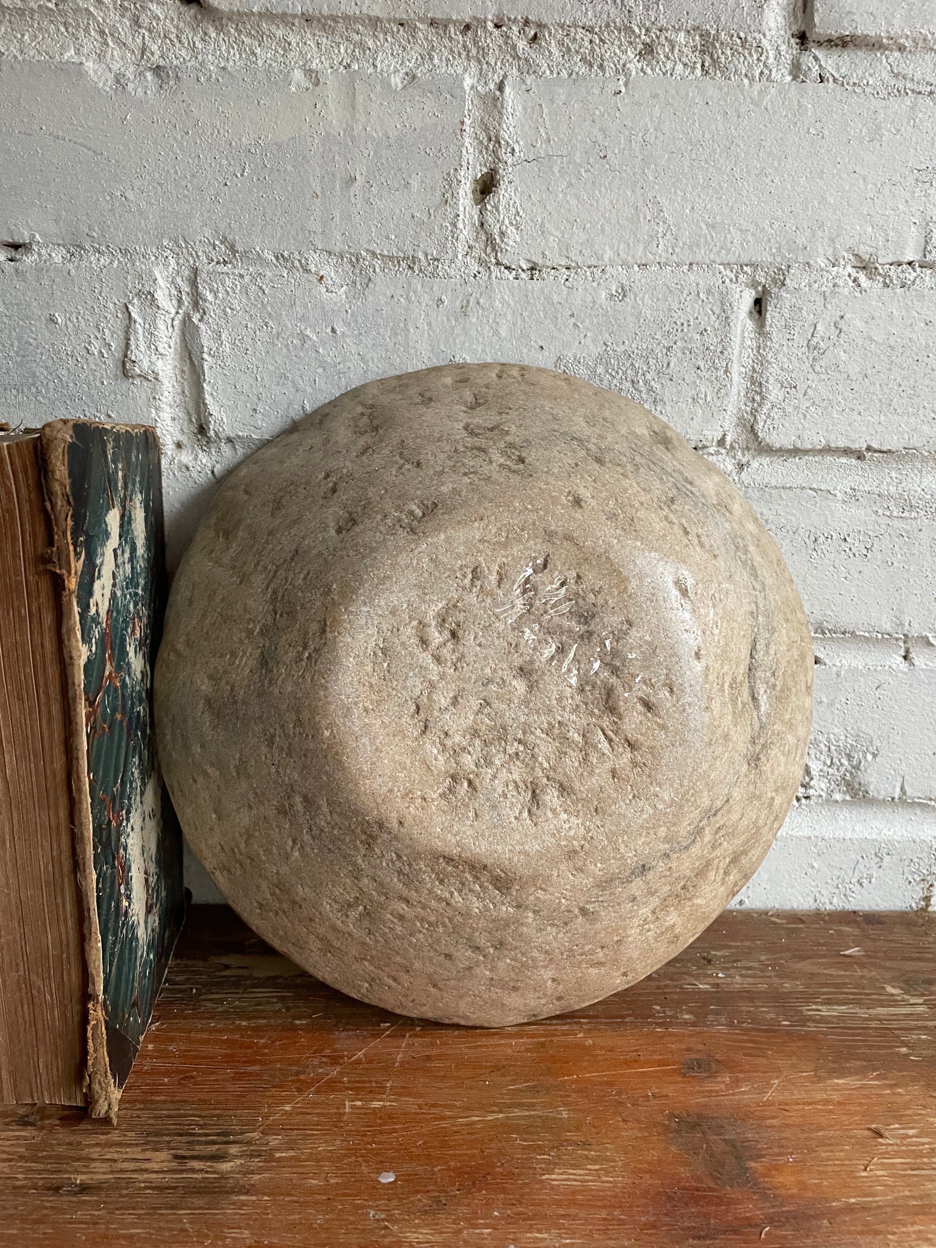 Large Antique Marble Bowl